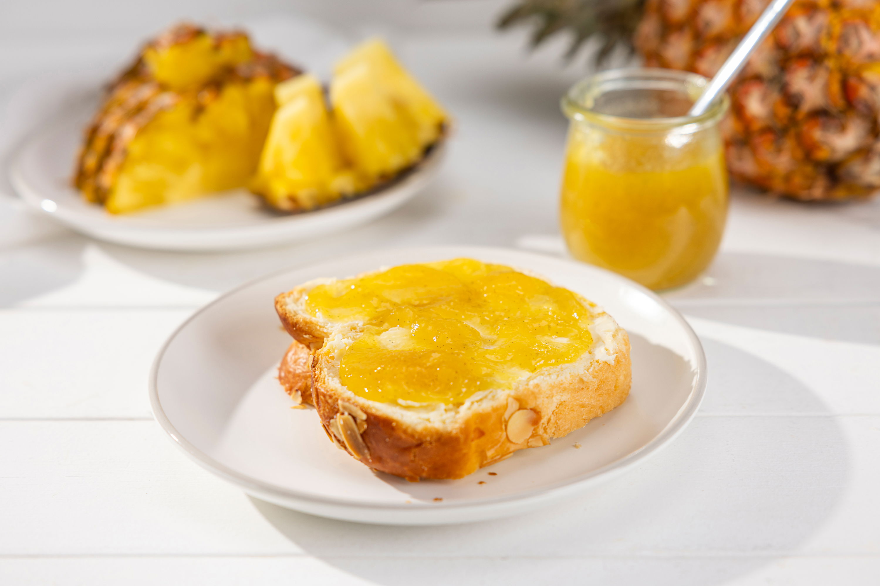 Ananas-Kokos-Fruchtaufstrich / mit Limette und Vanille