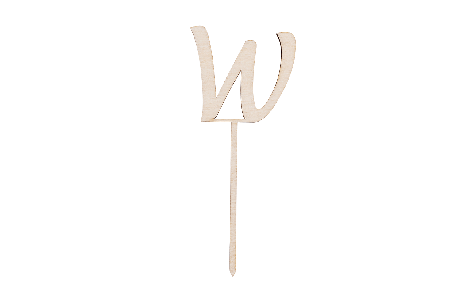 Ein Caketopper mit dem Buchstaben W