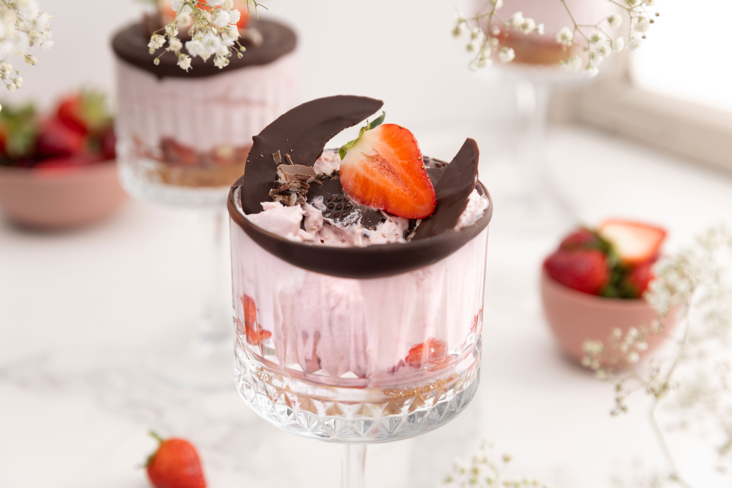 Erdbeer Glas Dessert / Yogurette Style