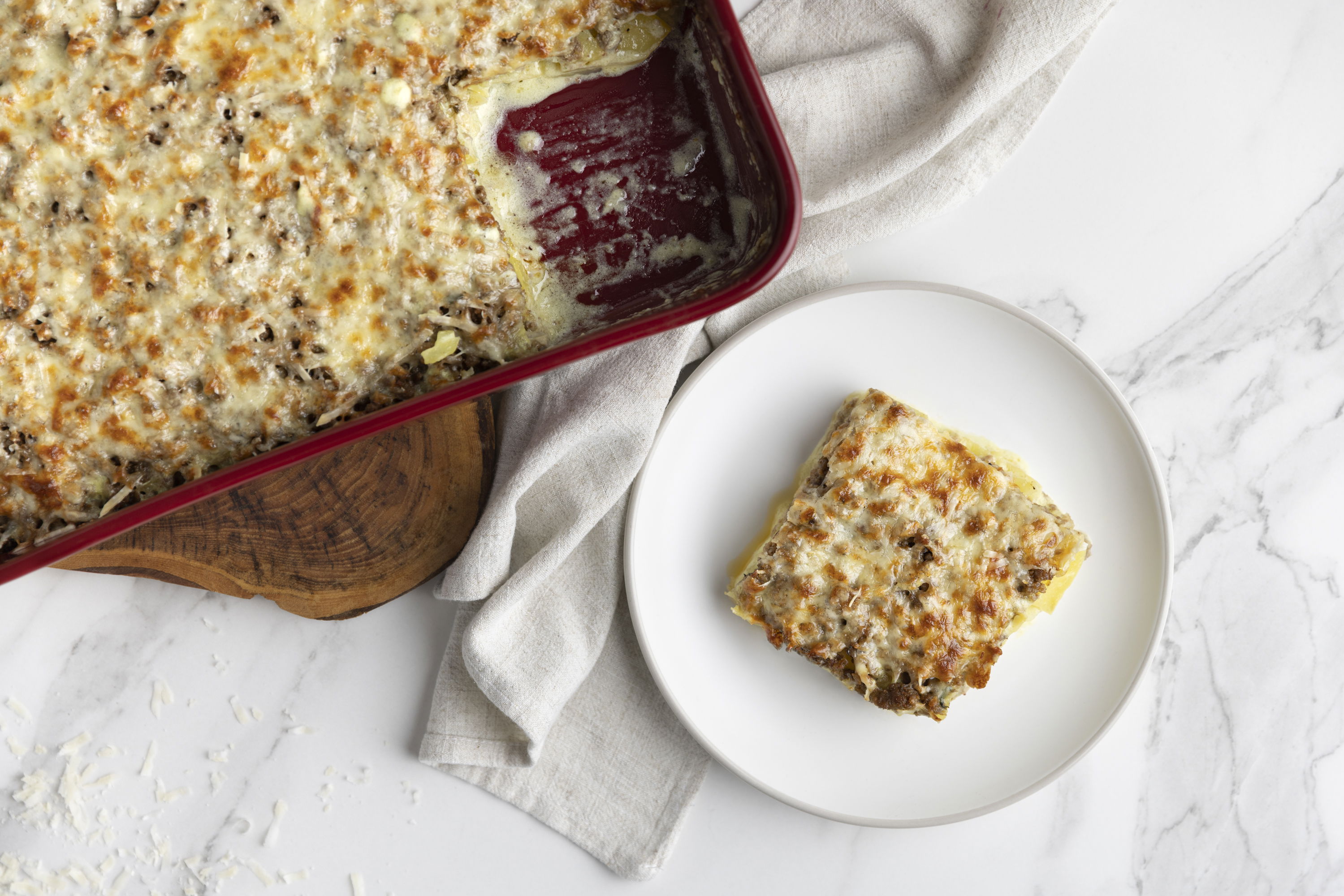 Würziges Hackfleisch-Kartoffelgratin