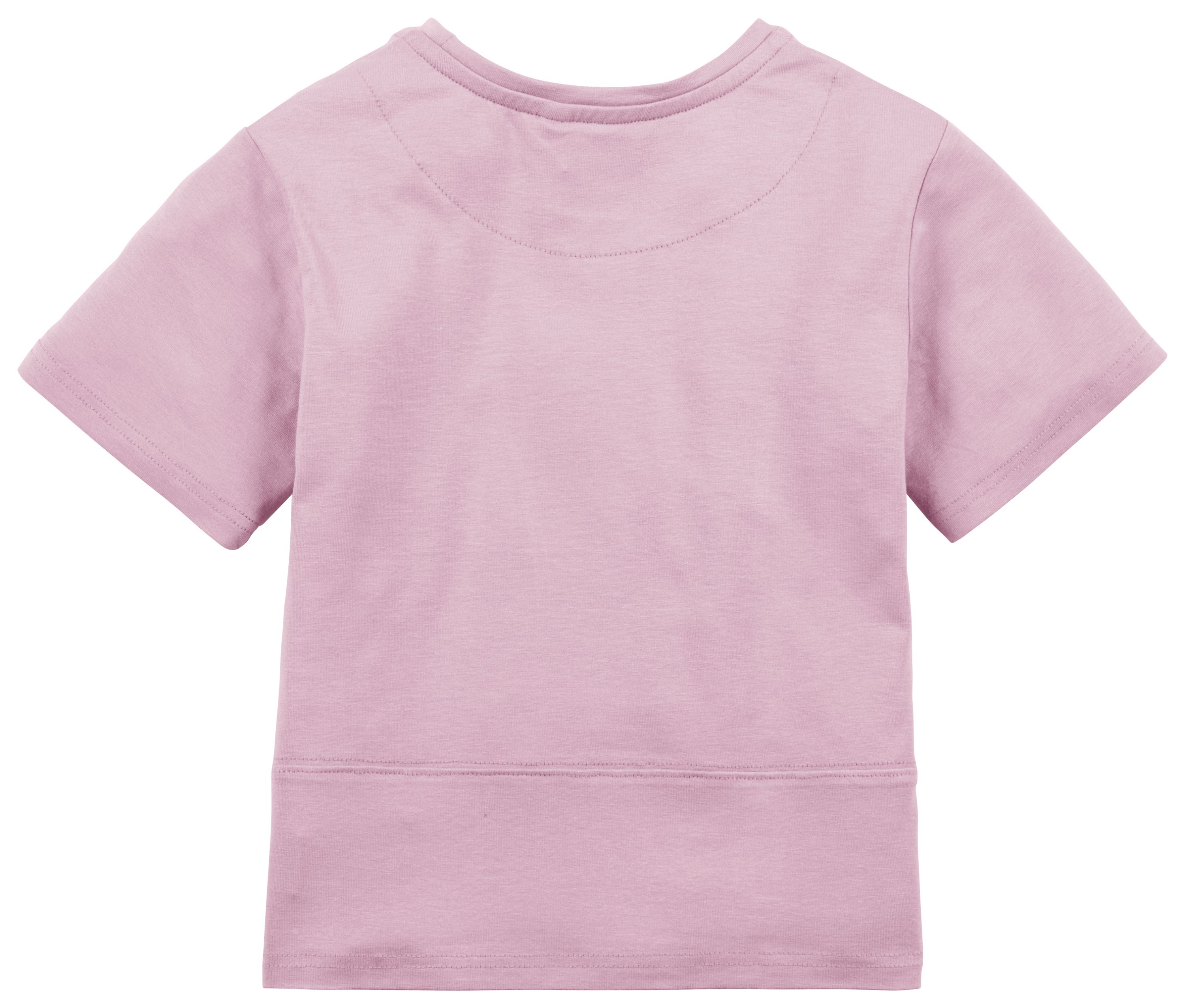 Die Rückseite des rosa Stella-Shirts