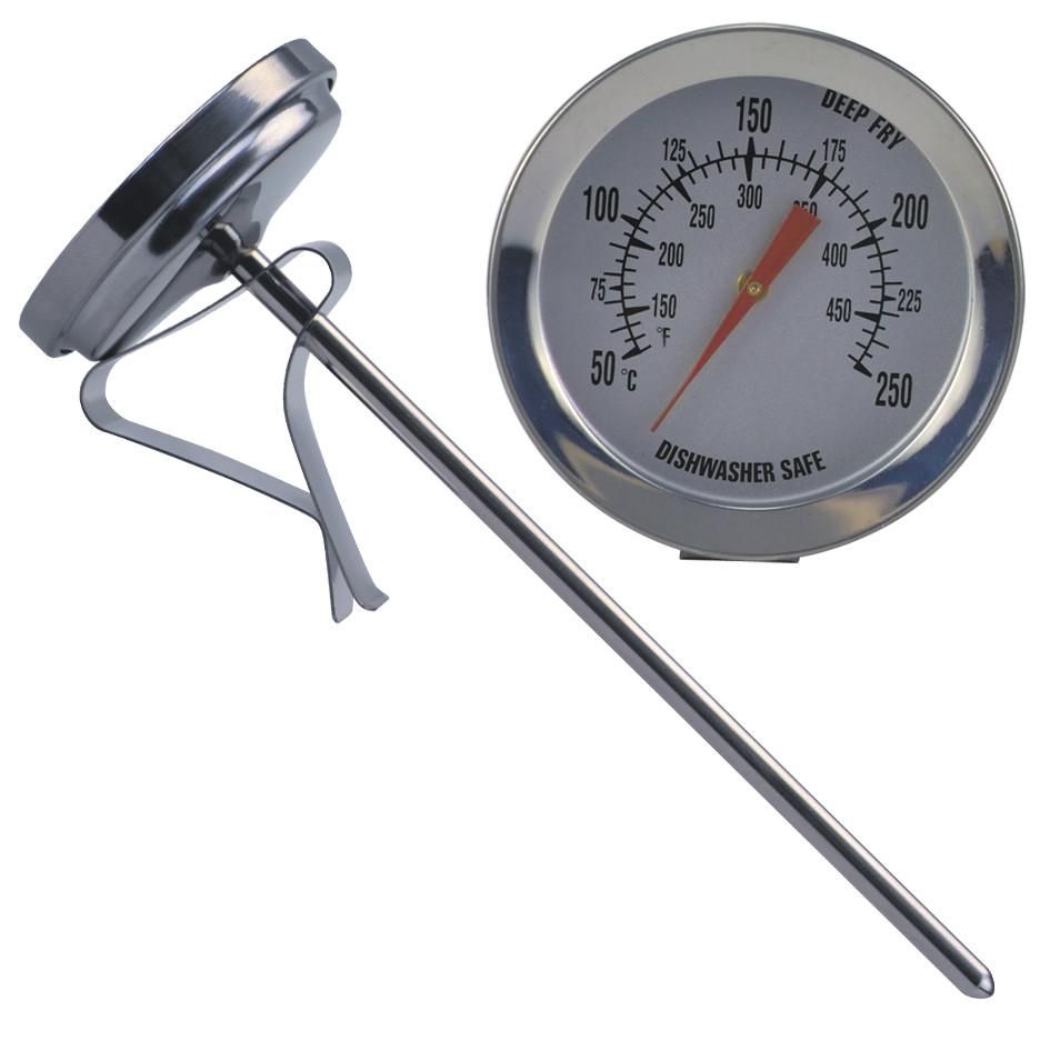 Ein silbernes Fett-Thermometer