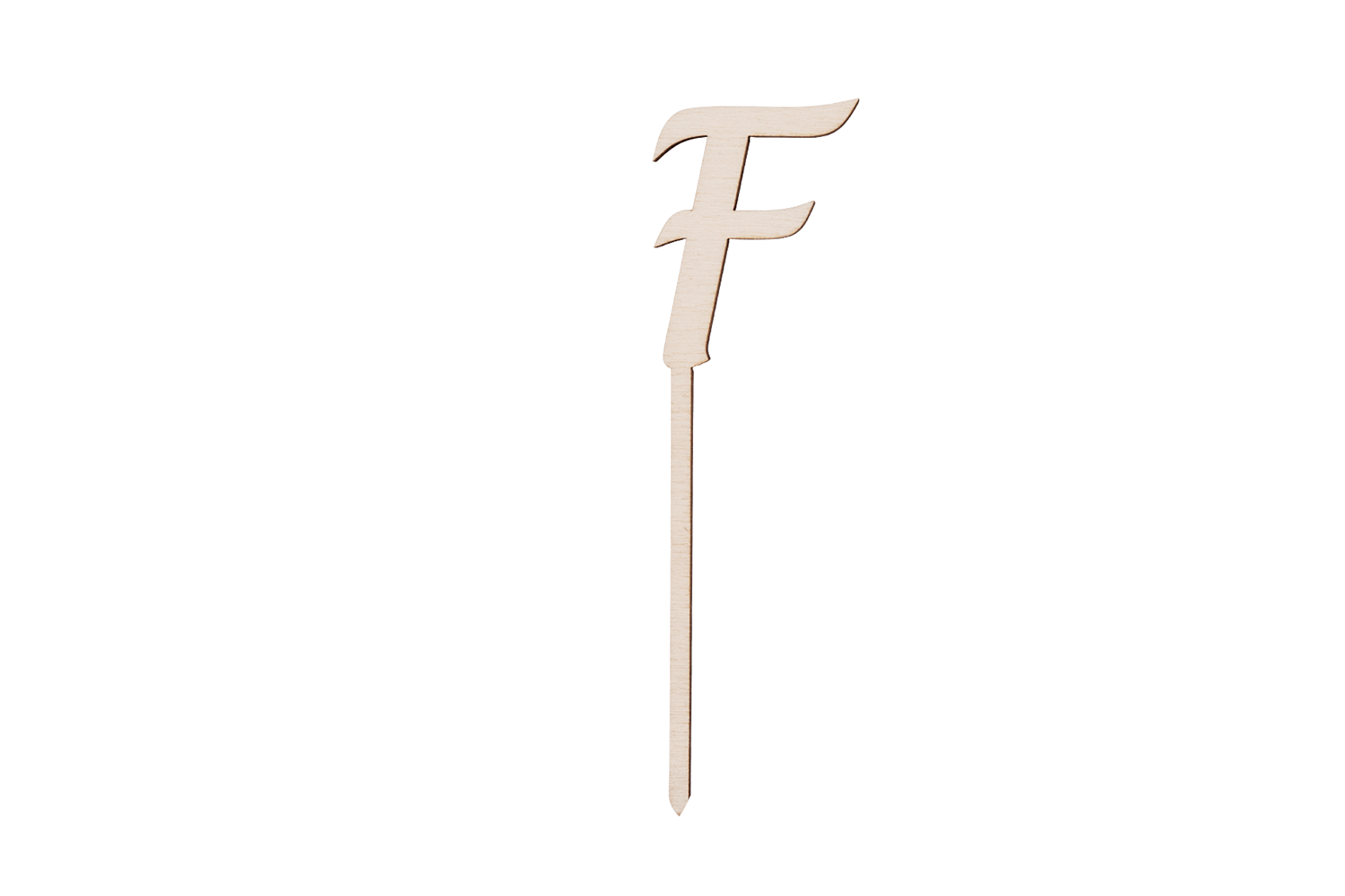 Ein Caketopper mit dem Buchstaben F