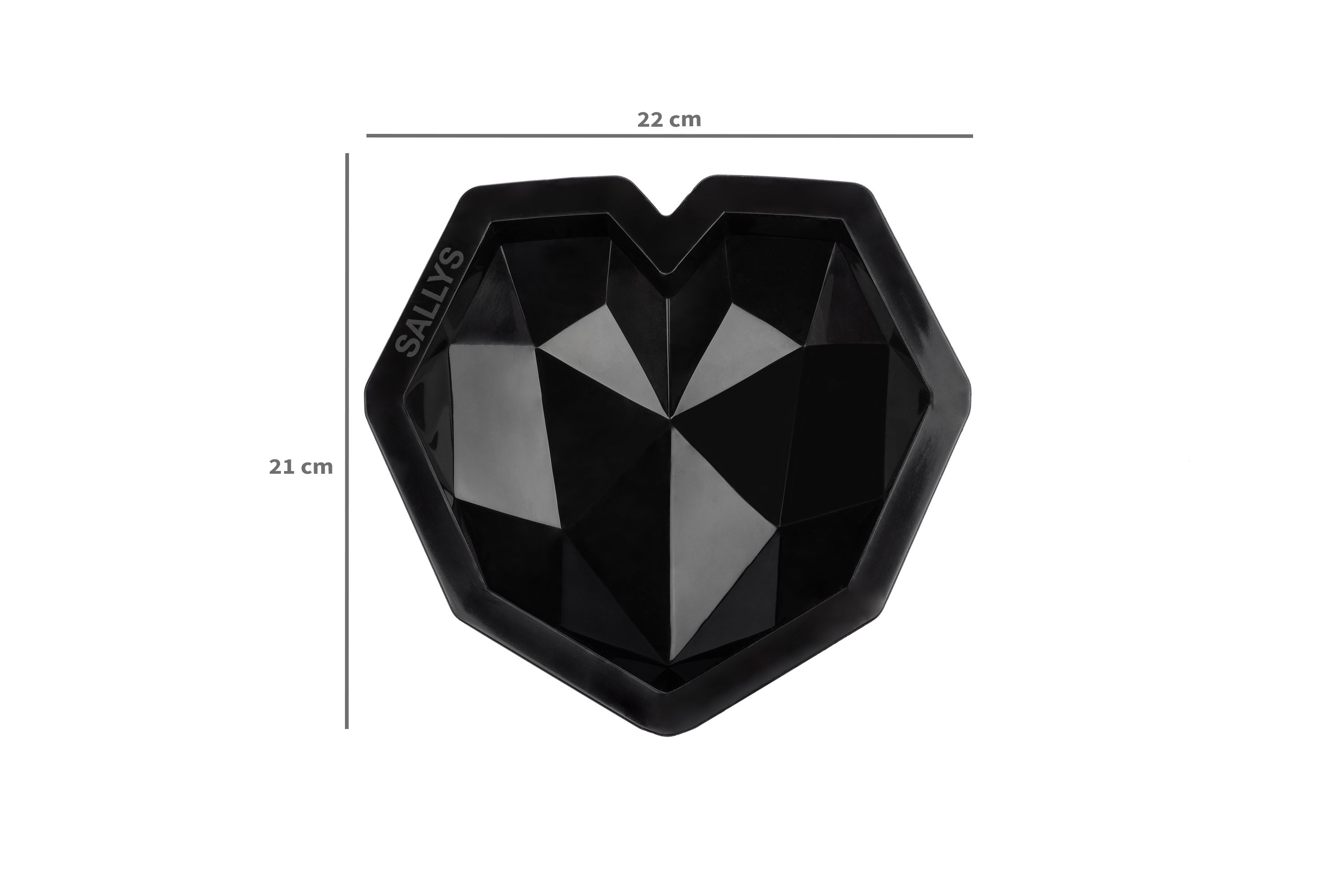 Die Maße der 3D-Diamantherzform