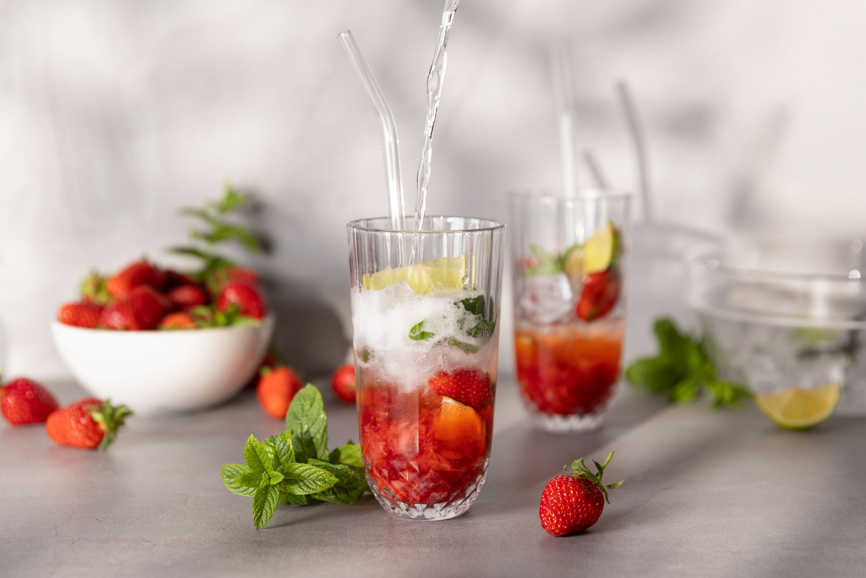 Erdbeer-Limonade / Erdbeer-Mojito alkoholfrei