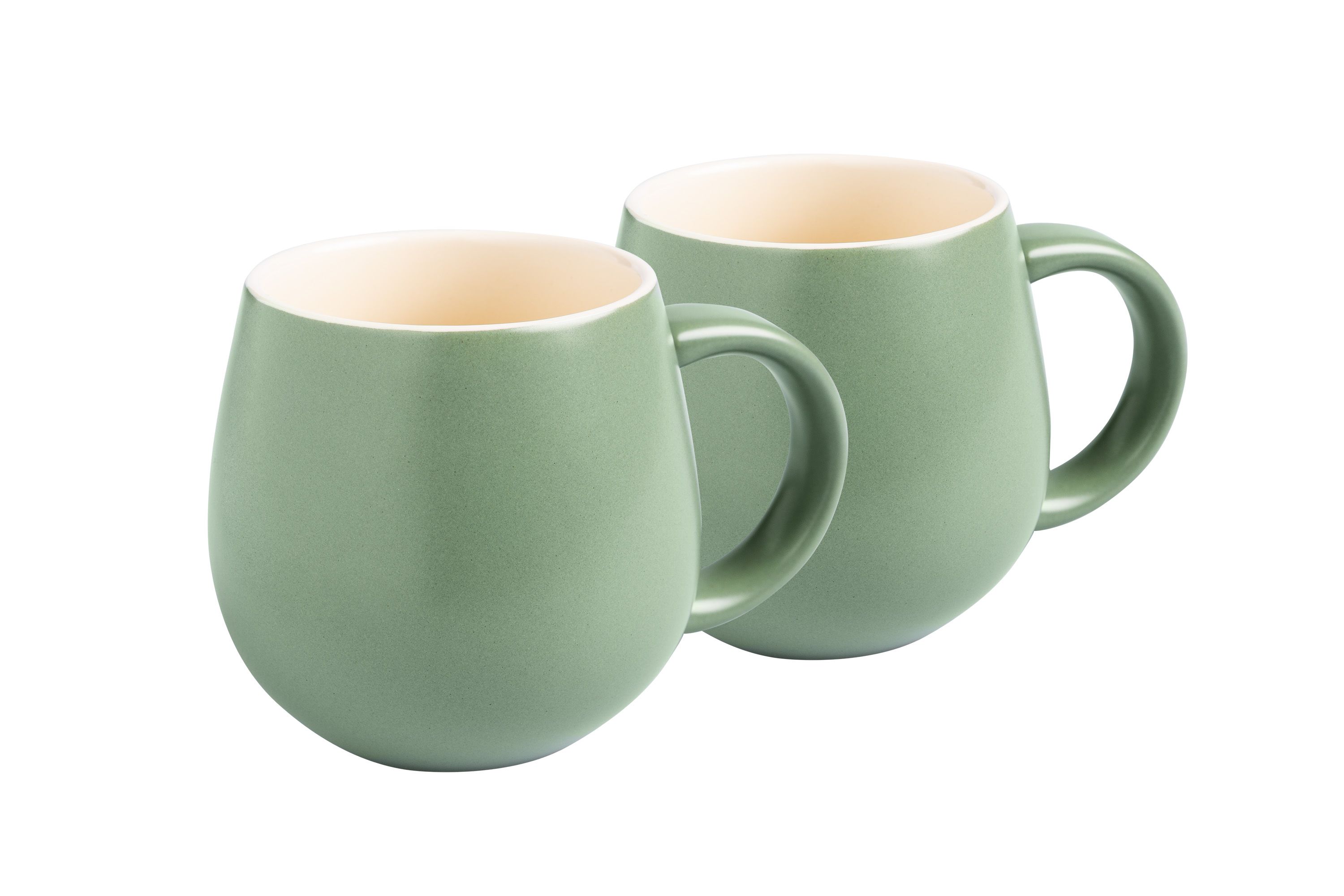 Zwei Belly Mugs in der Farbe salbei green