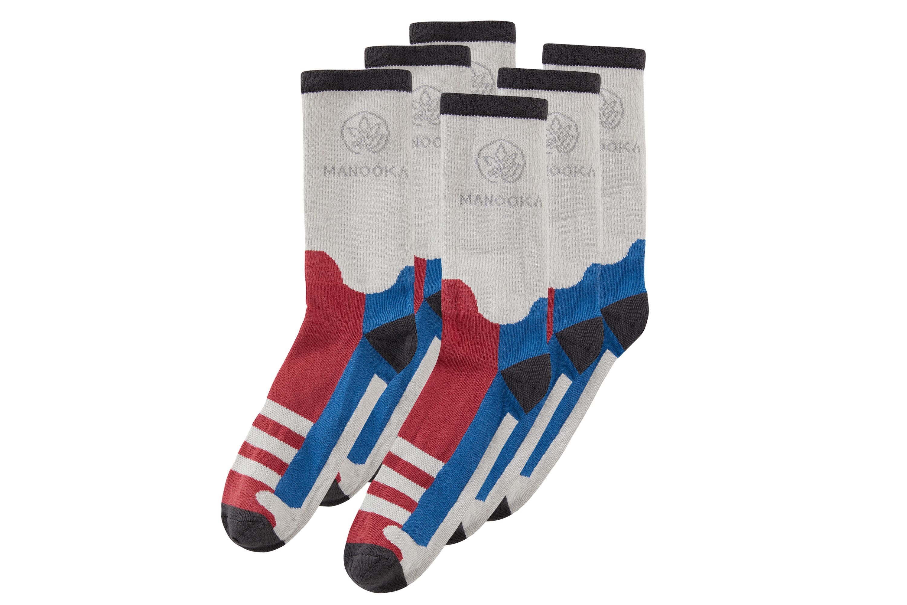 Weiß-rot-blaue Luca-Crew-Socks