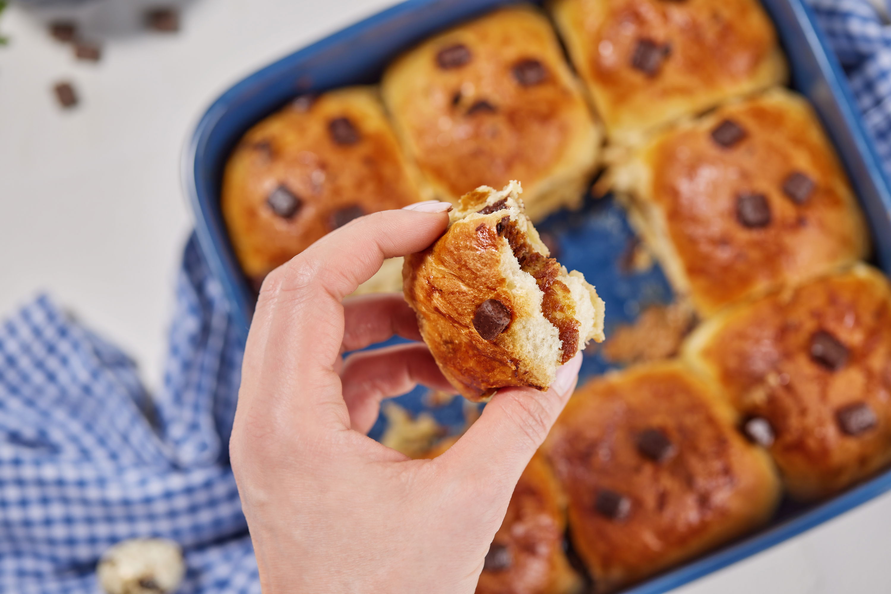 Gefüllte Schokobrötchen