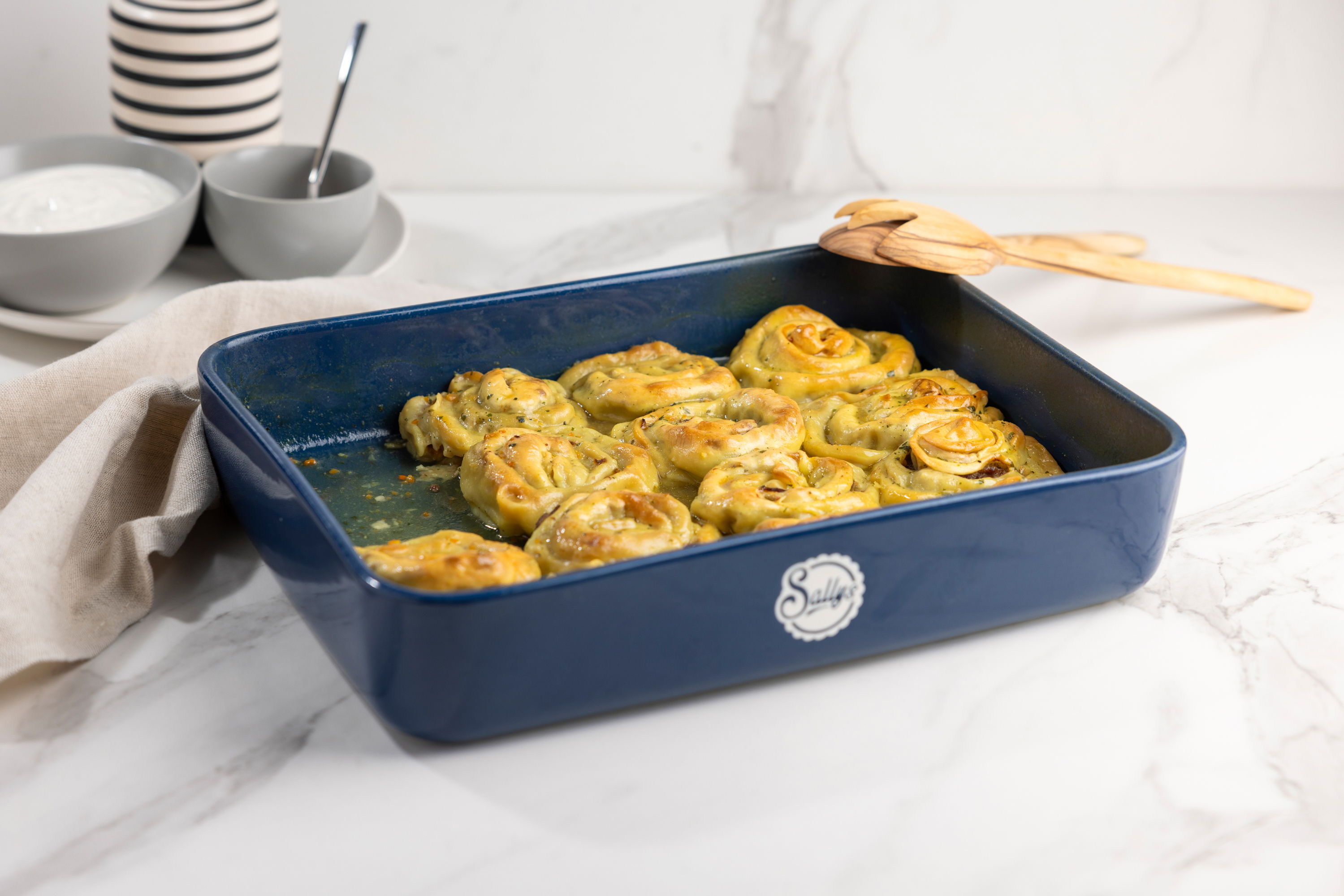 Türkische Nudelschnecken aus dem Ofen / Sosyete Manti