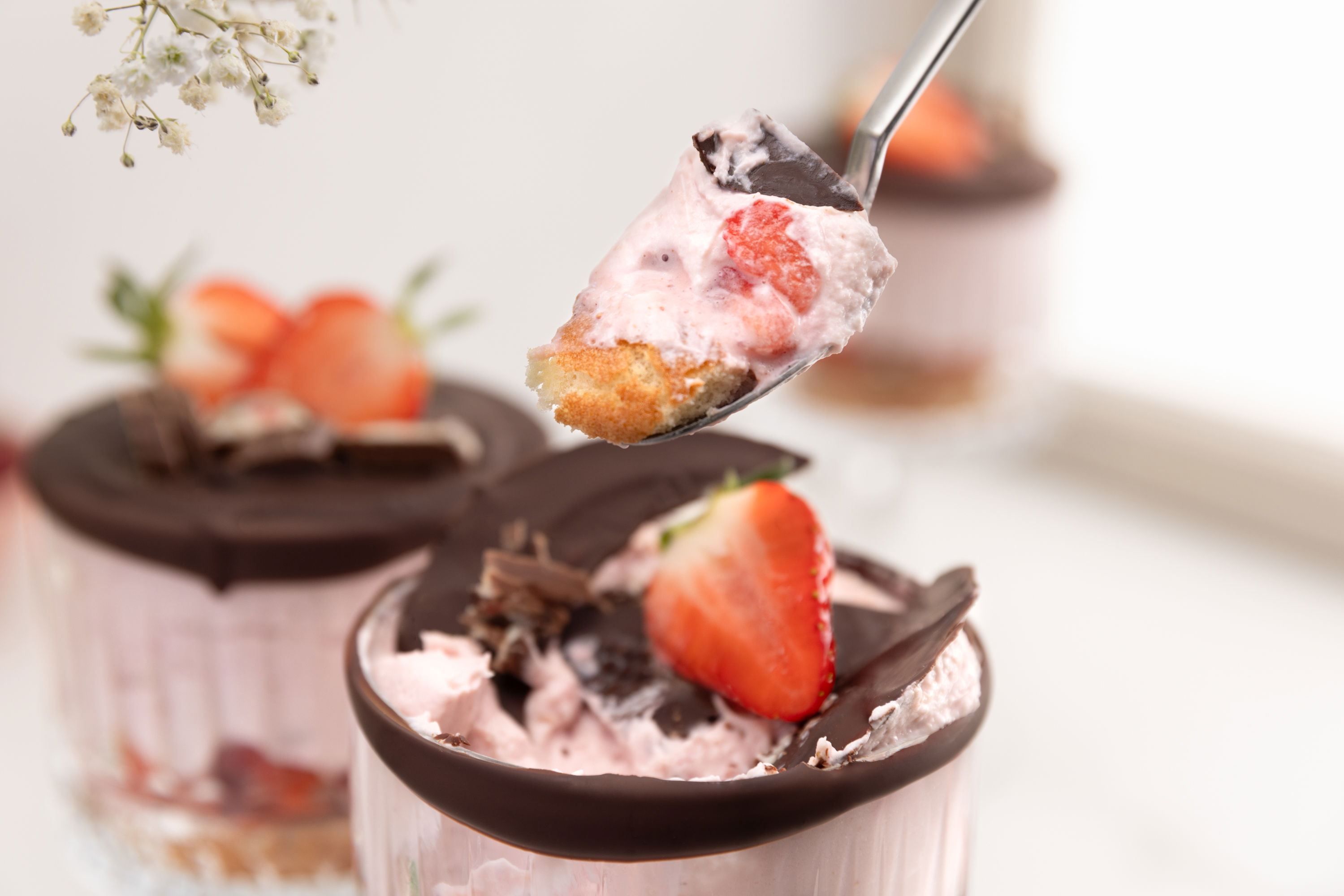 Erdbeer Glas Dessert / Yogurette Style