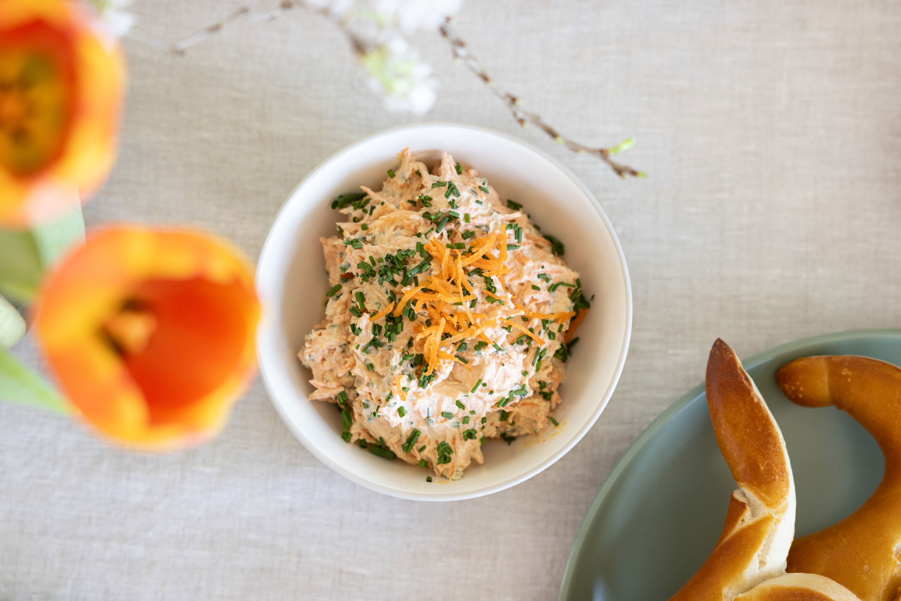 Karotten-Frischkäse-Dip / Brotaufstrich