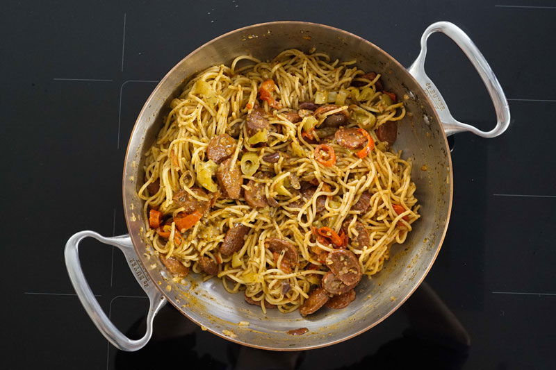 One Pot Sucuk-Spaghetti-Topf / 25 Minuten Rezept / Eintopf