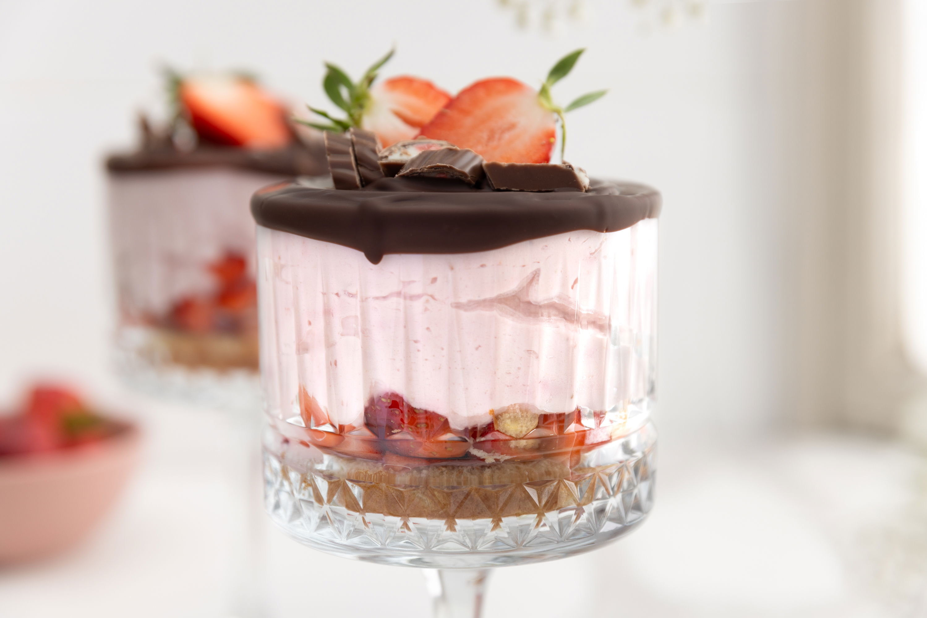 Erdbeer Glas Dessert / Yogurette Style