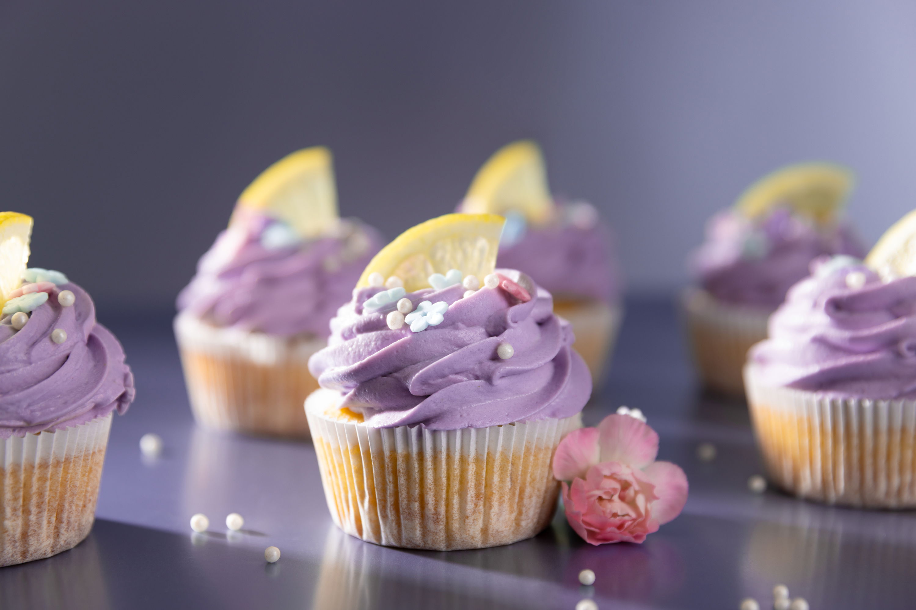 Apfel-Zitronen-Cupcakes / mit Pfirsichfüllung / Betty Barclay Soulgarden