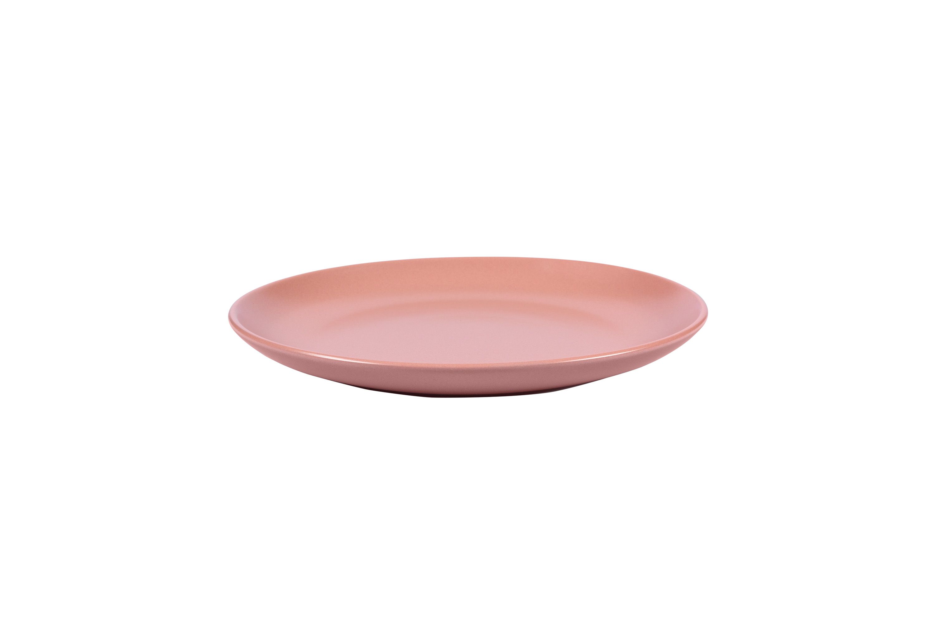 Ein kleiner rosa Stoneware-Teller