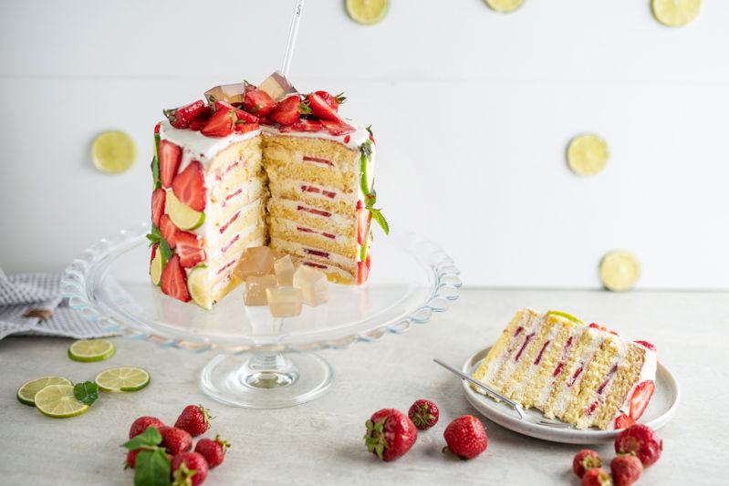 Erdbeer Mojito Torte / Schmecksperiment Jelly Cocktail Cake