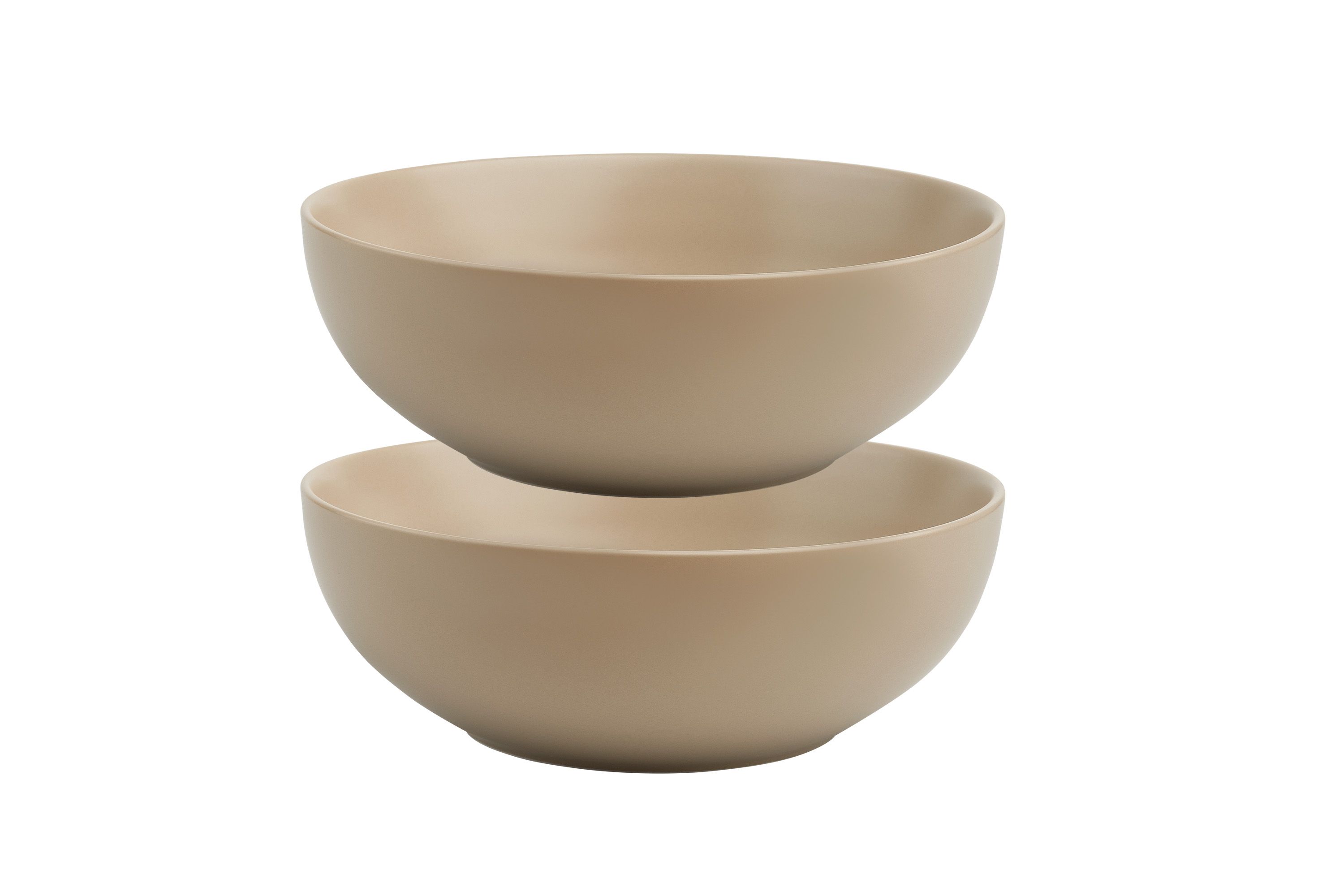 silky glaze bowls in desert beige zweier set