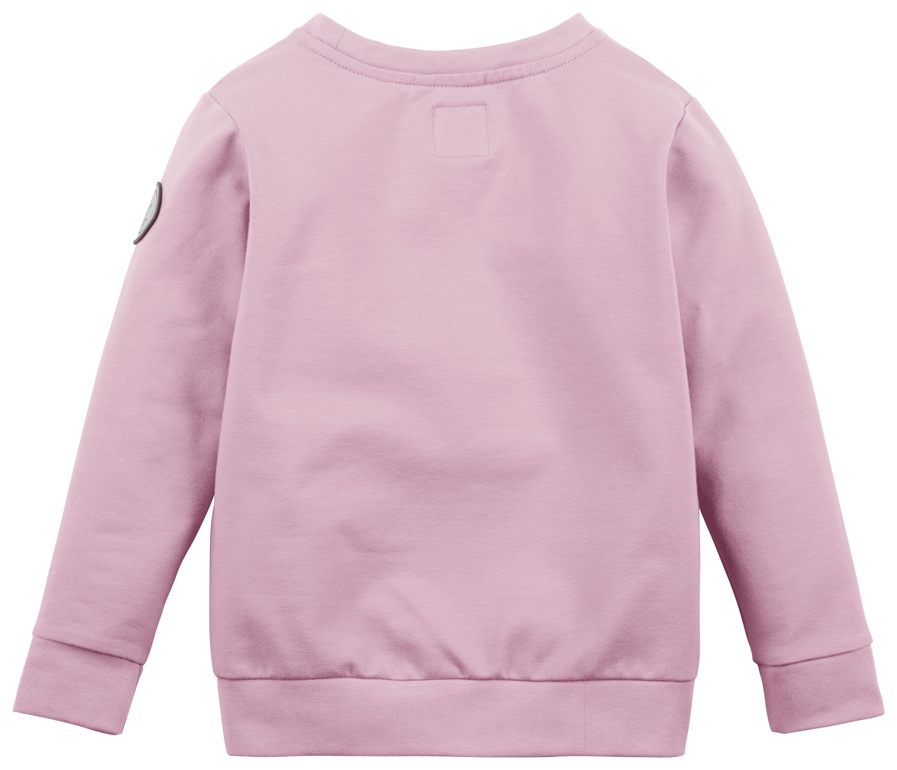 Die Rückseite des rosa FancyFriday-Sweatshirts