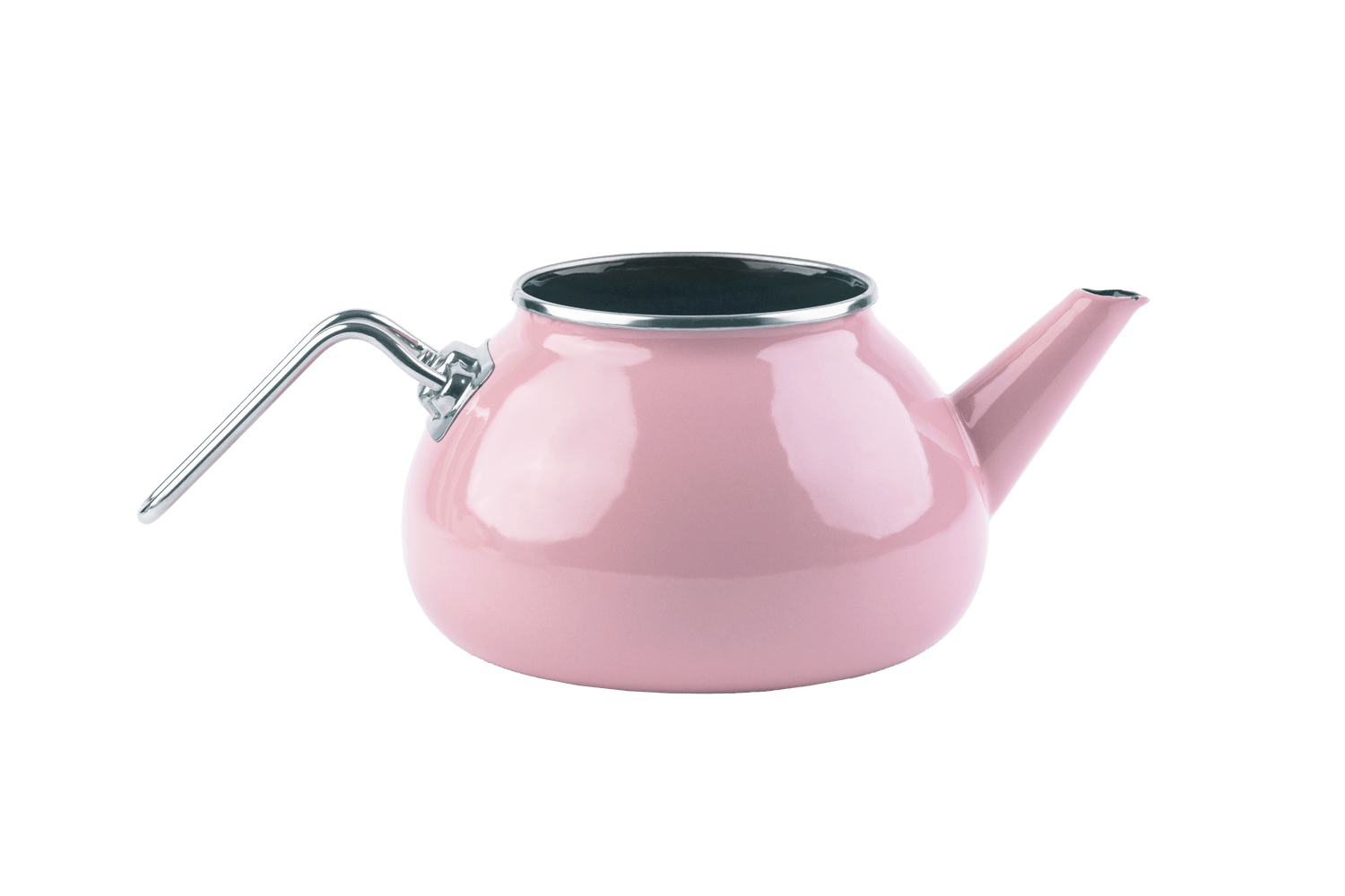 Eine rosa Teekanne