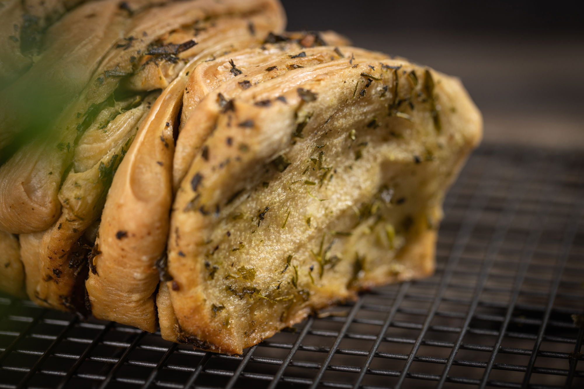 Faltenbrot / Kräuter Zupfbrot / Kräuter Baguette