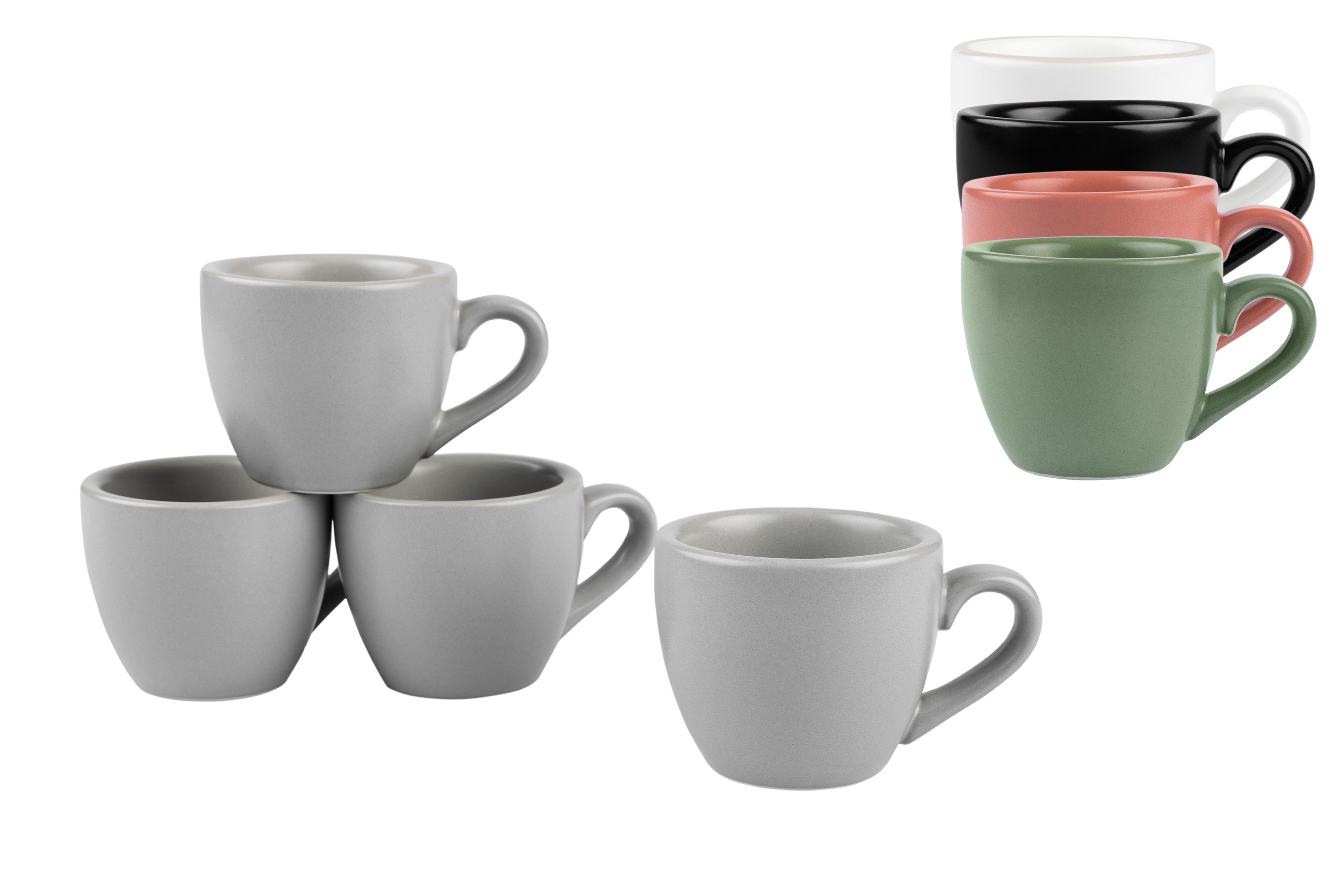 Stoneware-Tassen in verschiedenen Farben