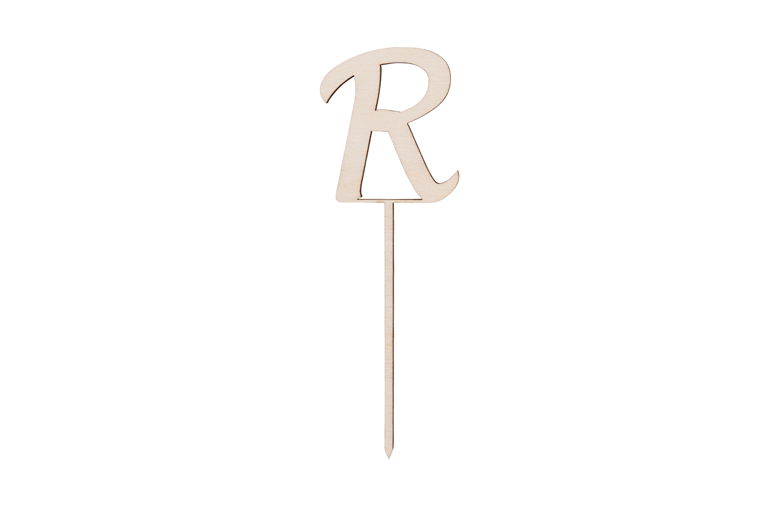 Ein Caketopper mit dem Buchstaben R