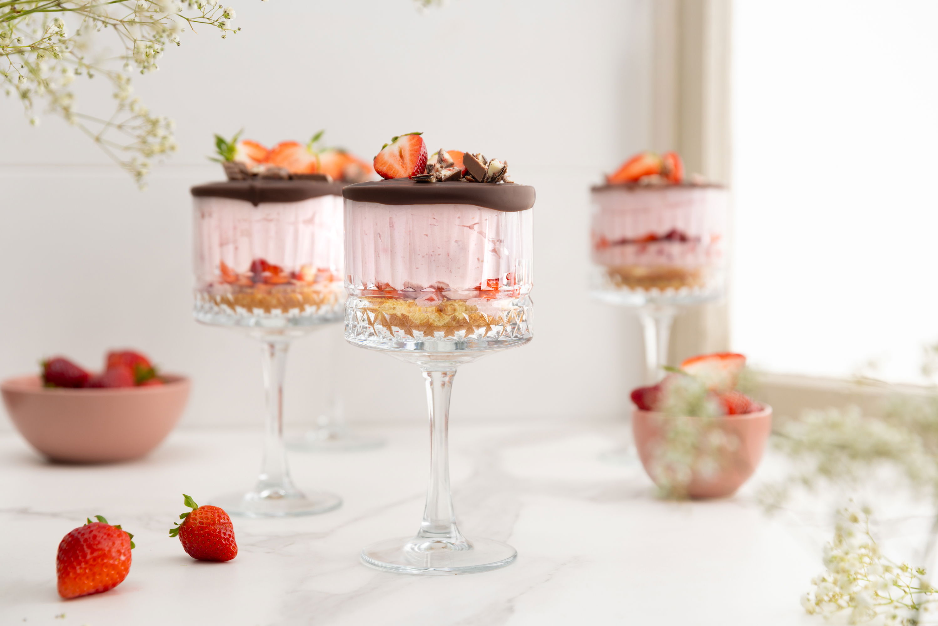 Erdbeer Glas Dessert / Yogurette Style