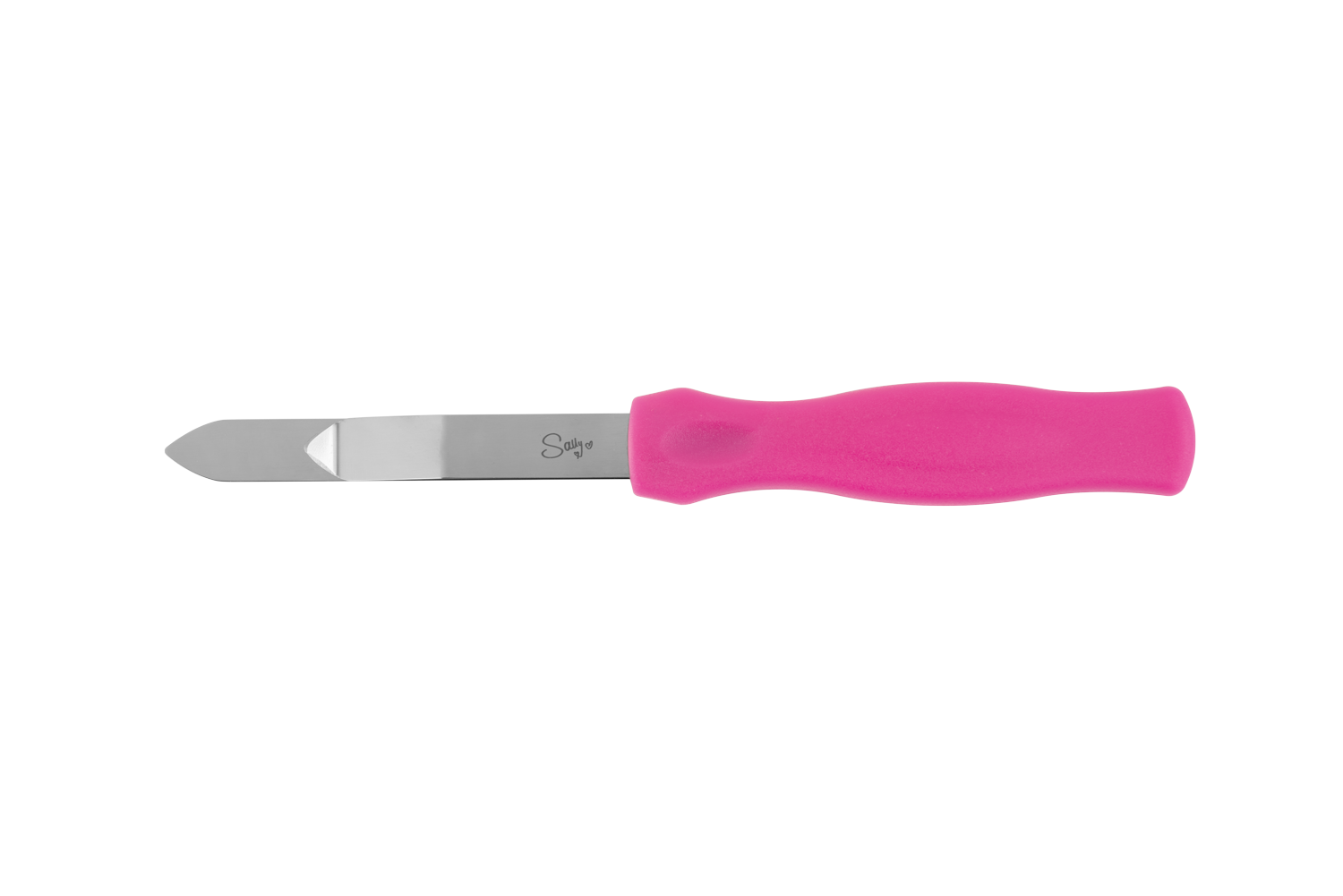 Ein Backformmesser mit pinken Griff