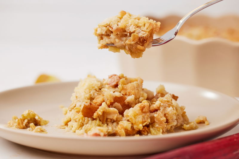 Apfel Rhabarber Crumble