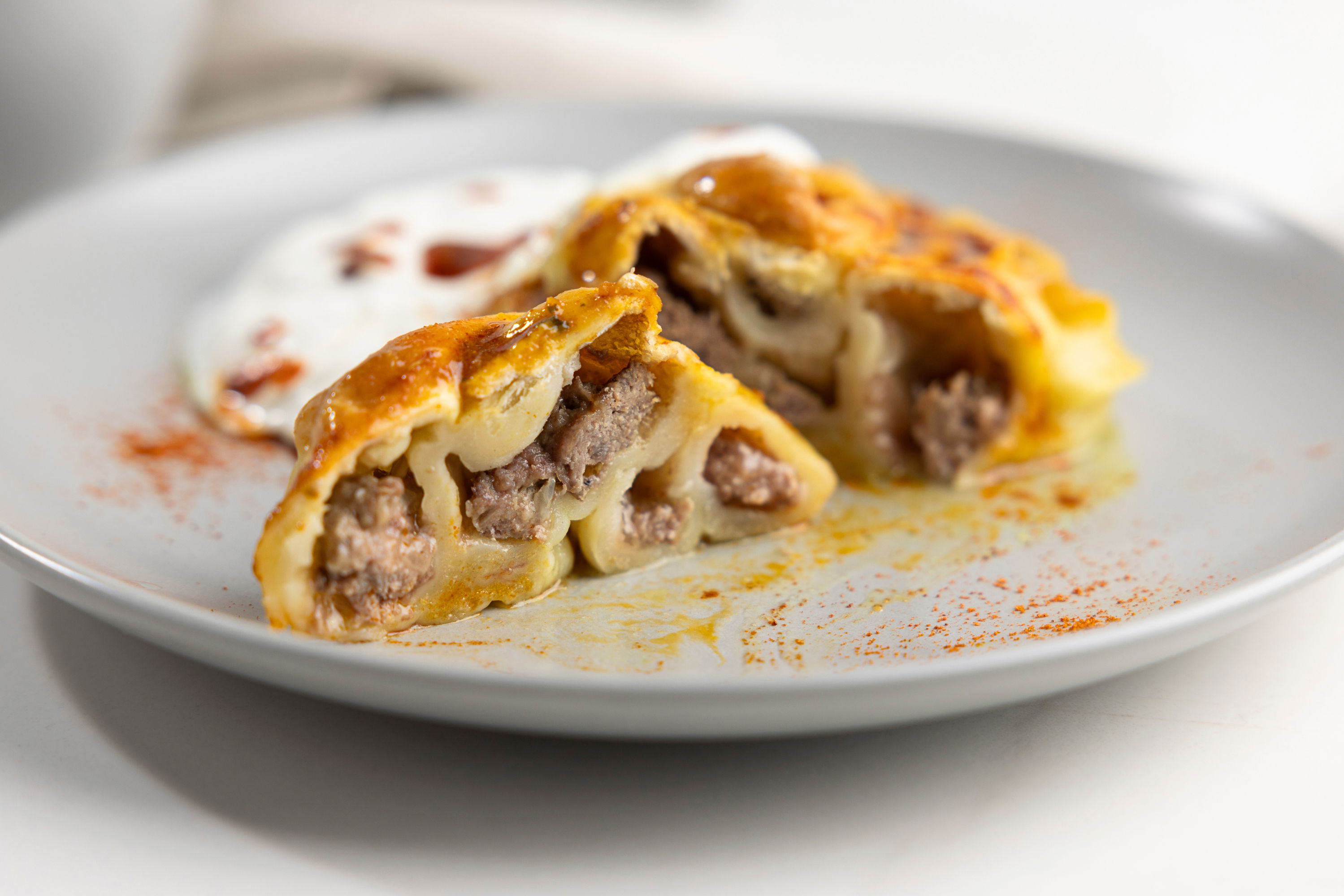 Türkische Nudelschnecken aus dem Ofen / Sosyete Manti