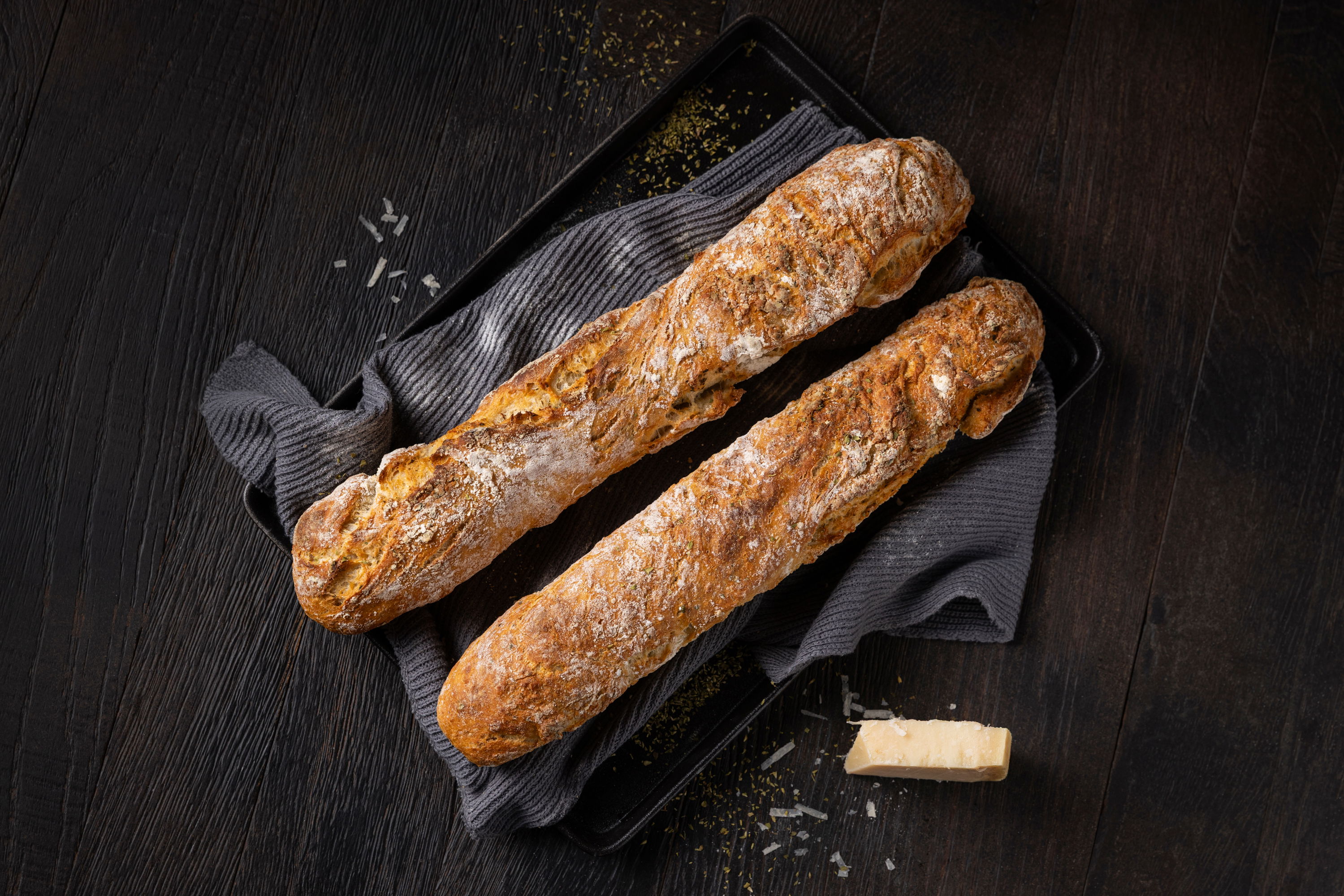Magisches Cheese-Oregano Baguette