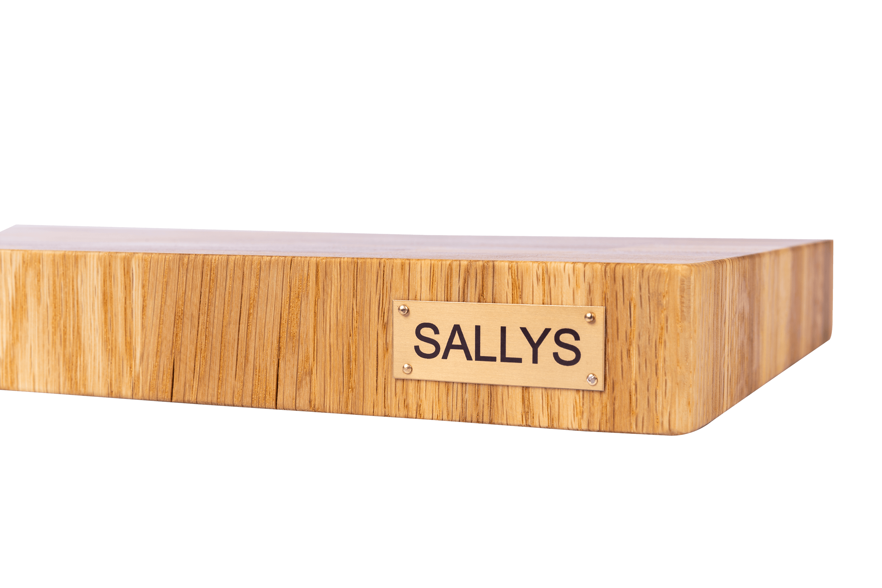Das Sallys-Logo auf dem hellen Schneidebrett