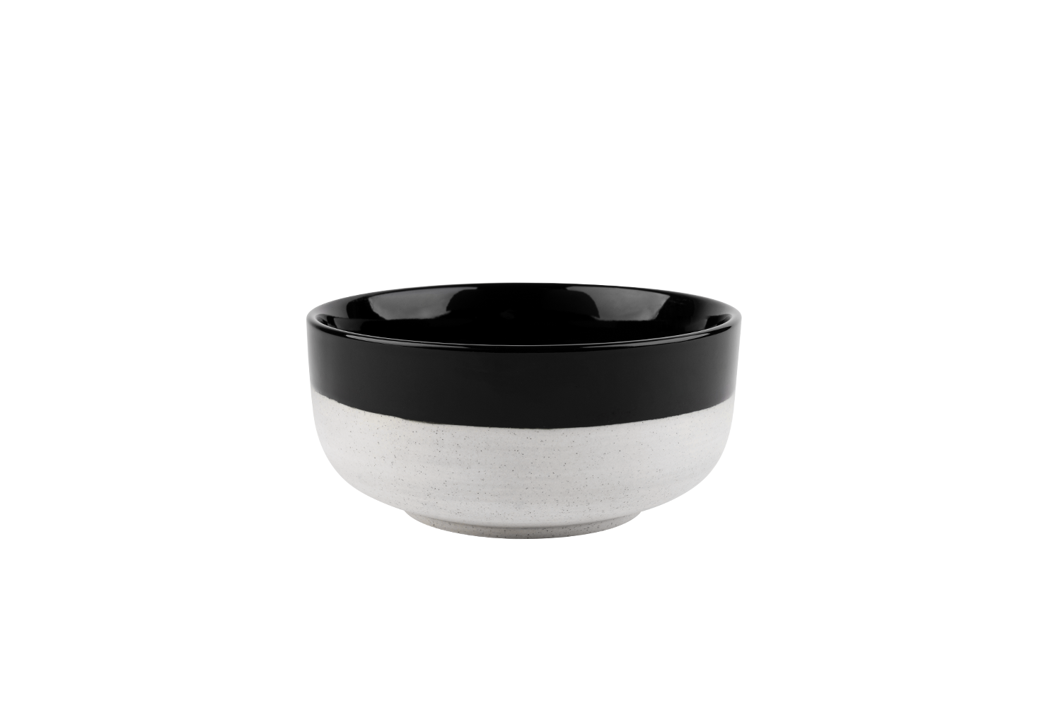 Eine schwarz-weiße Keramikschüssel