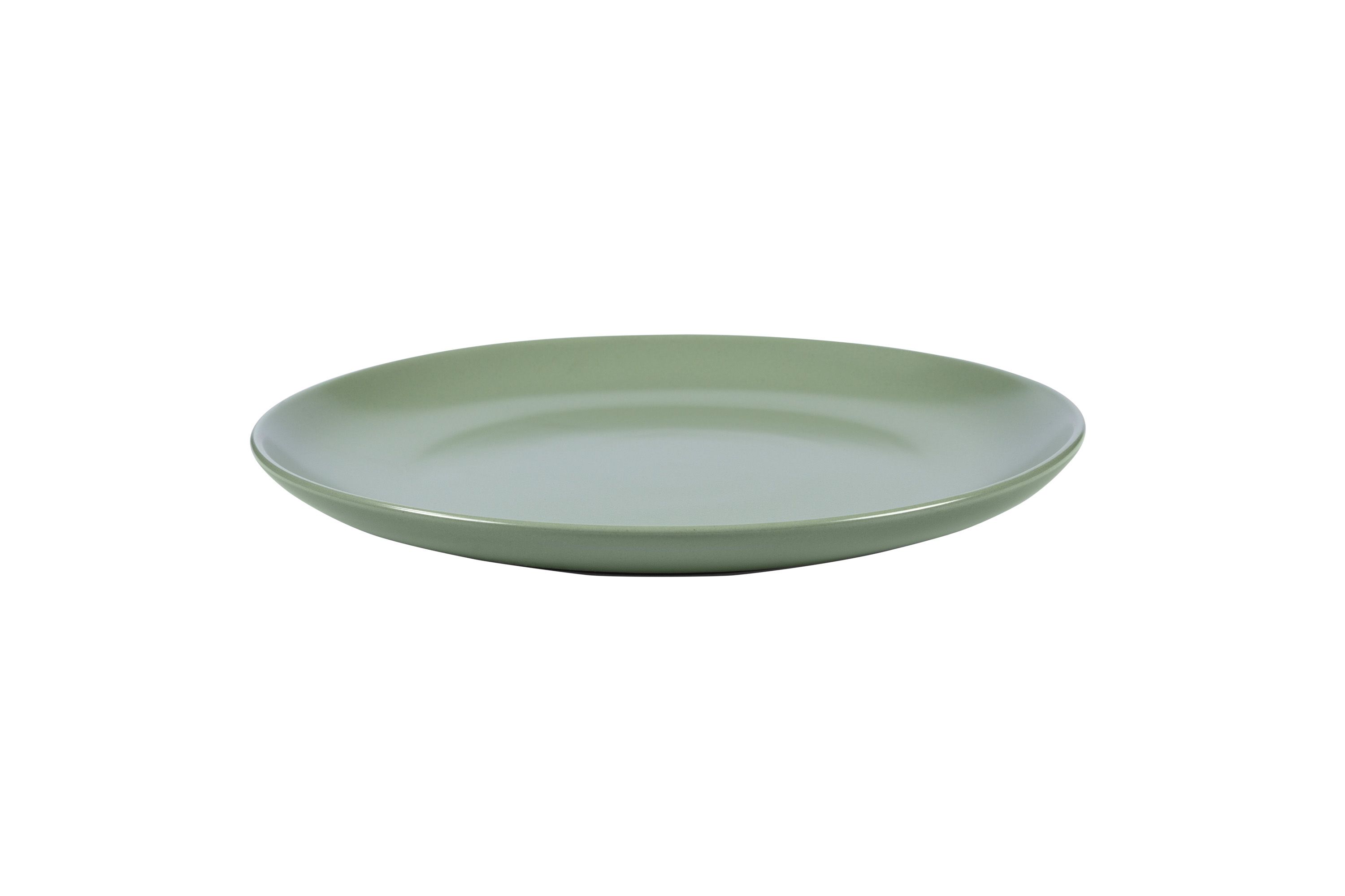 Ein grüner Stoneware-Teller