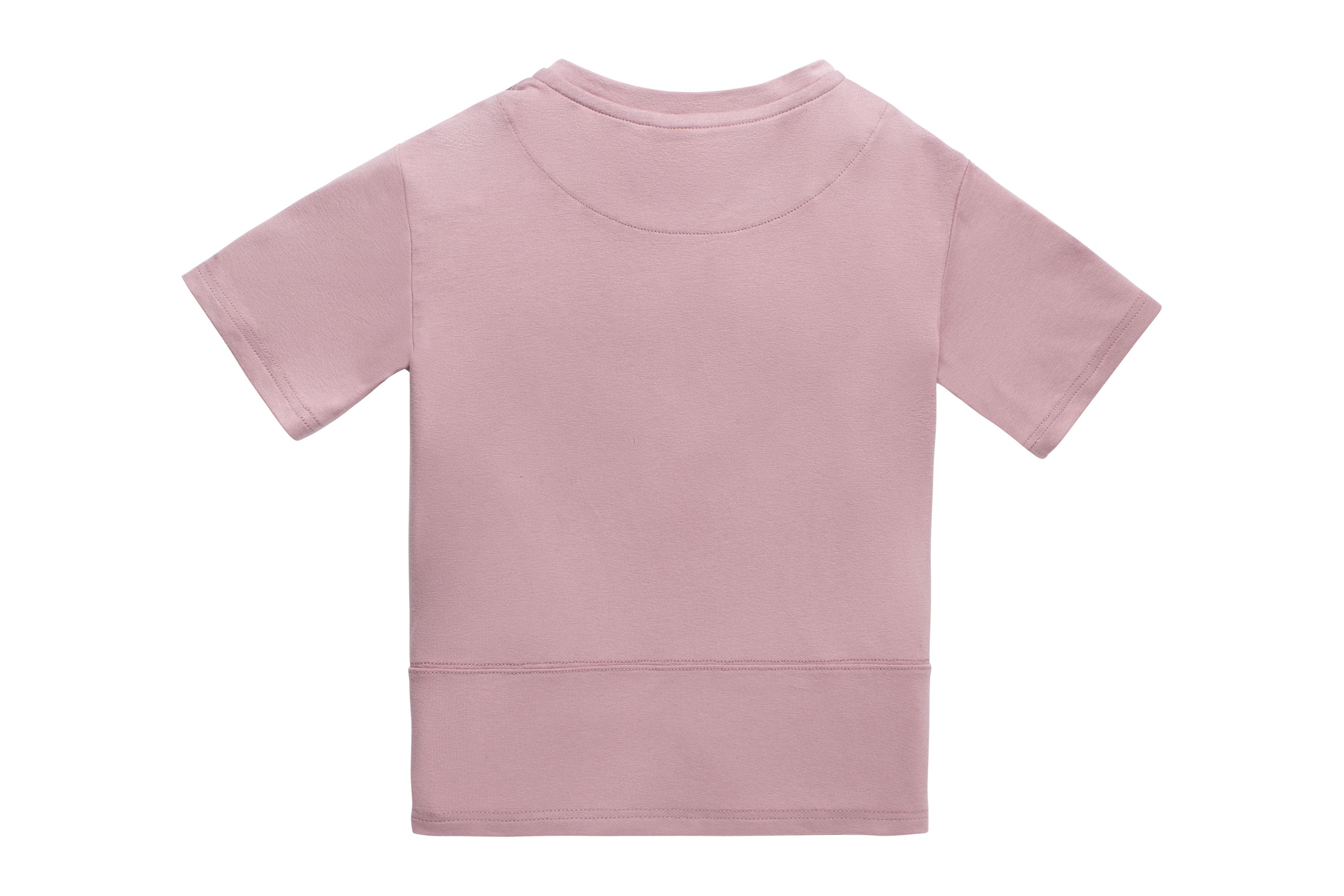 Die Rückseite des rosa Nora-Shirts