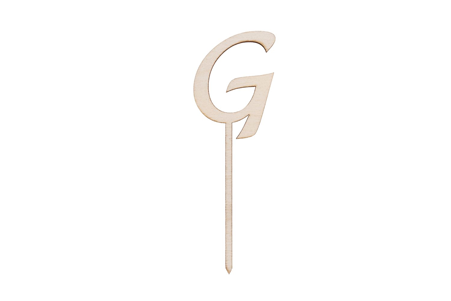 Ein Caketopper mit dem Buchstaben G
