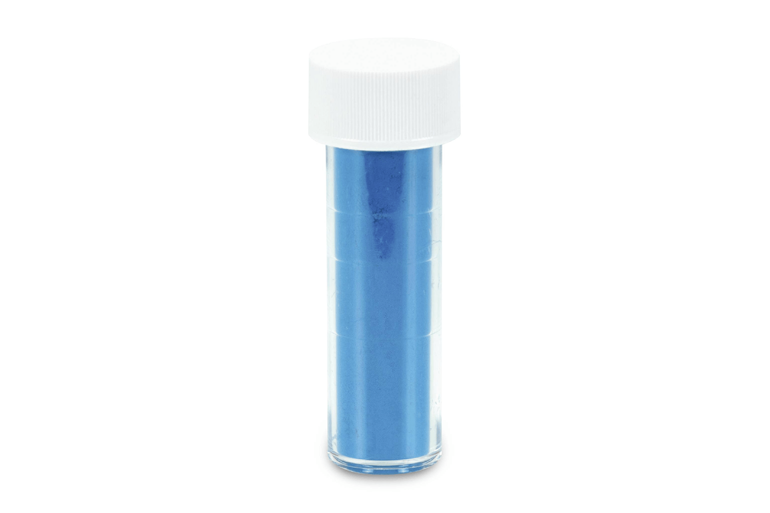 Eine Tube Pulverfarbe blau