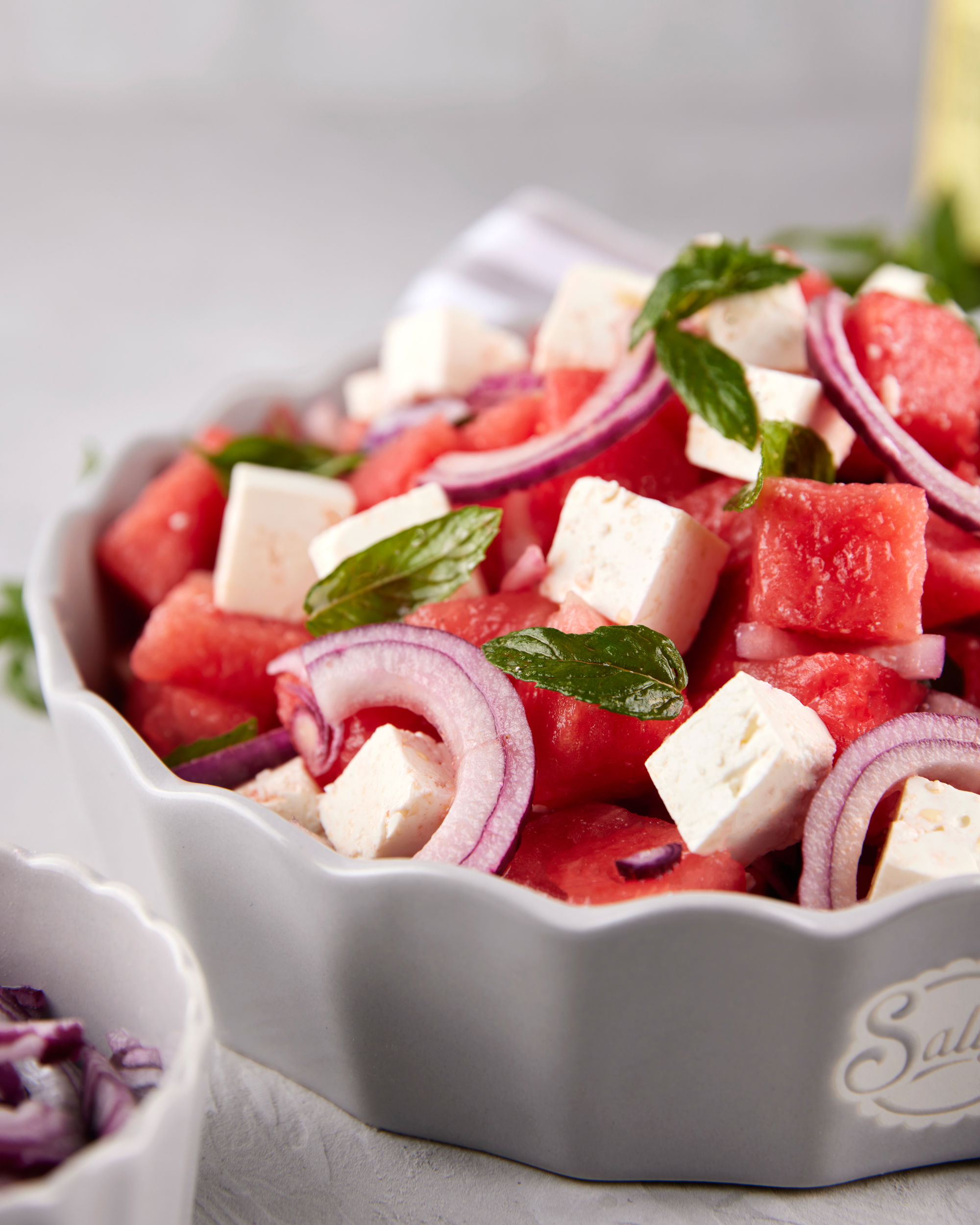 Feta Melonen Salat / Wassermelonen Sommersalat