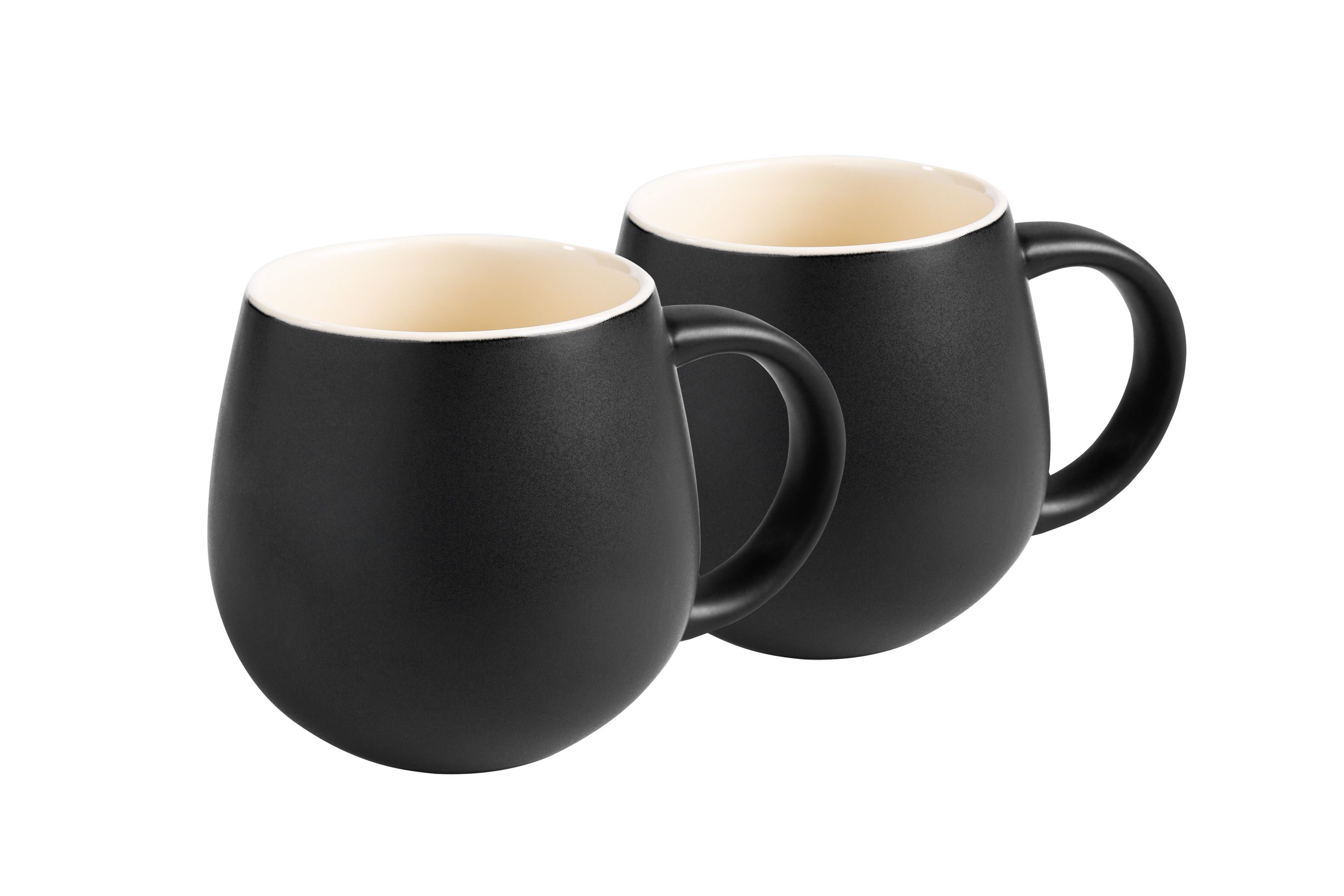 Zwei Belly Mugs in der Farbe carbonblack