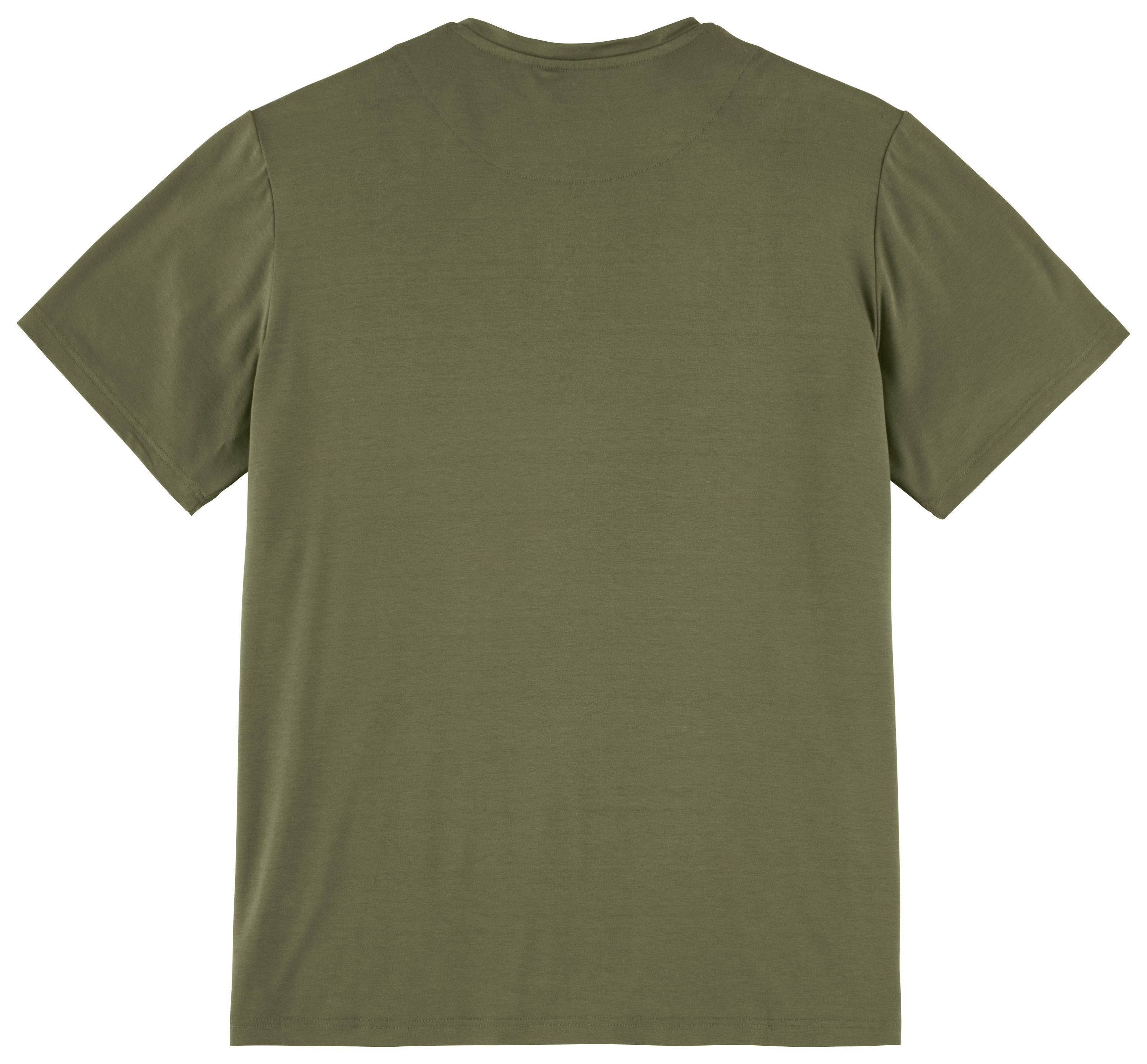 Die Rückseite des grünen Hudson-Shirts