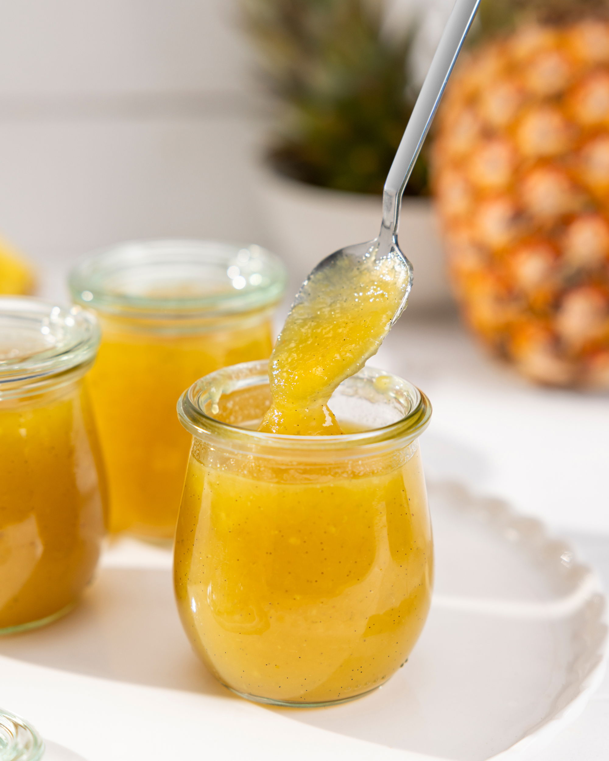 Ananas-Kokos-Fruchtaufstrich / mit Limette und Vanille