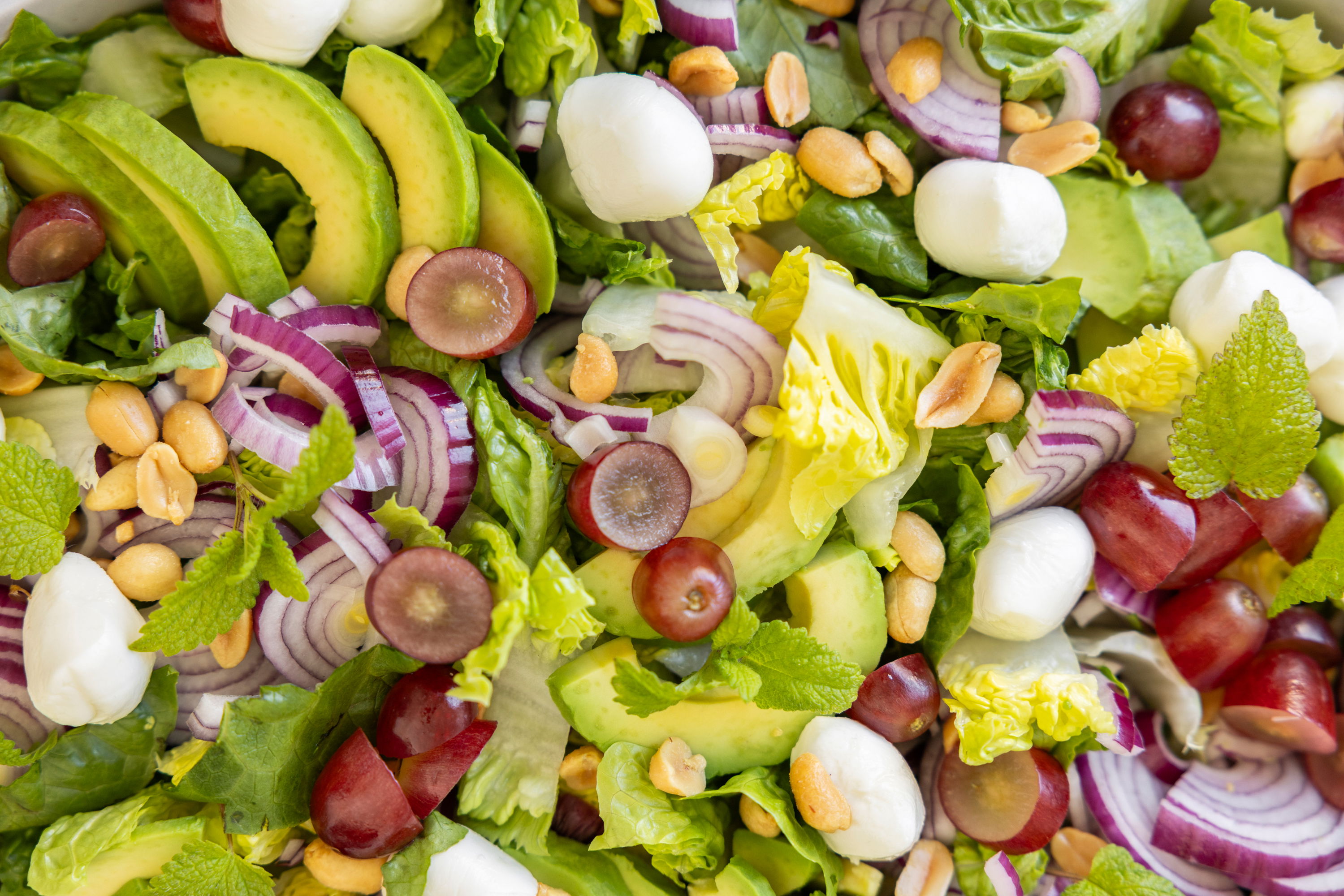 Avocado Salat / Sommersalat mit Trauben