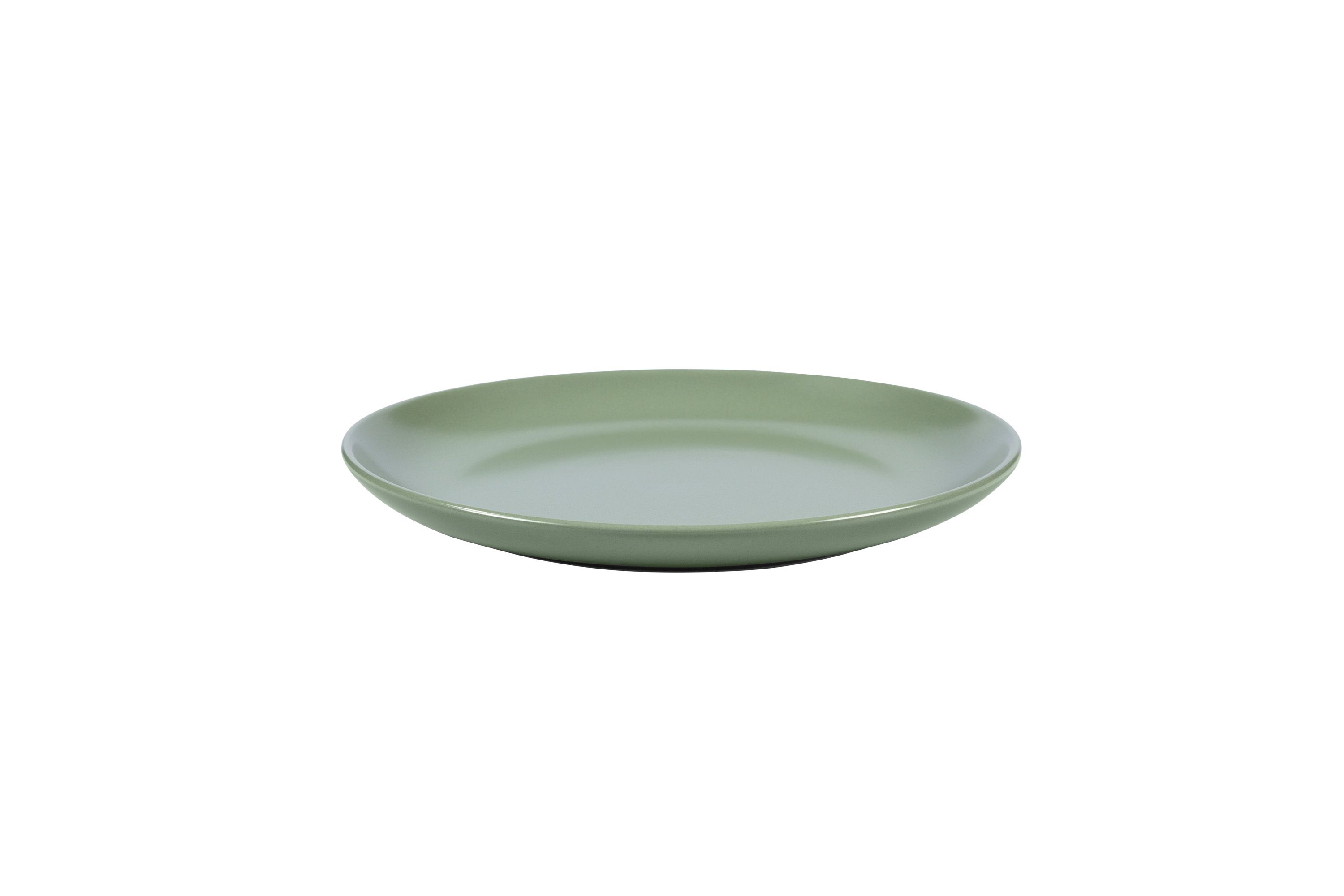 Ein grüner Stoneware-Teller
