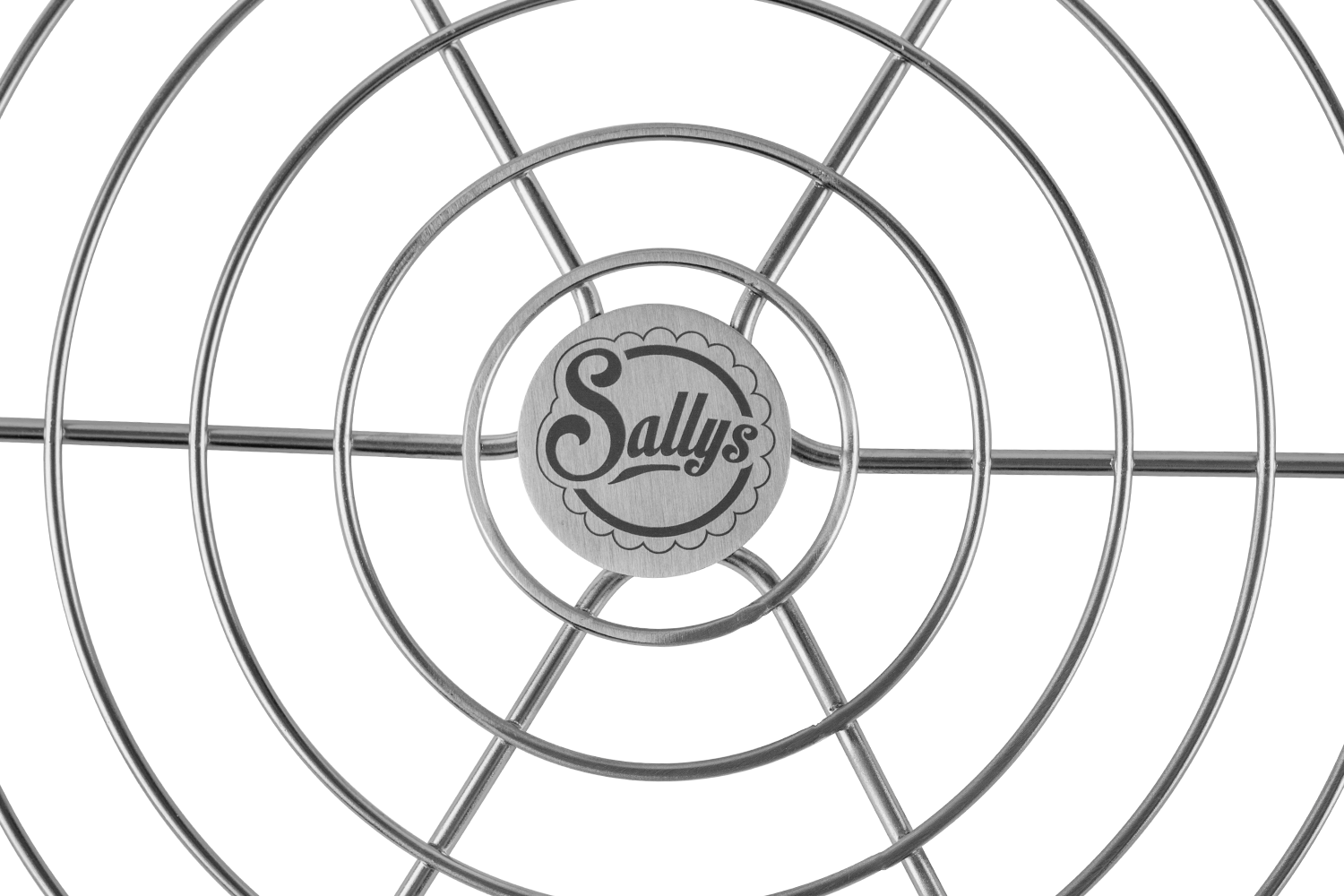 Nahaufnahme des Sallys Logos auf dem Abkühlgitter